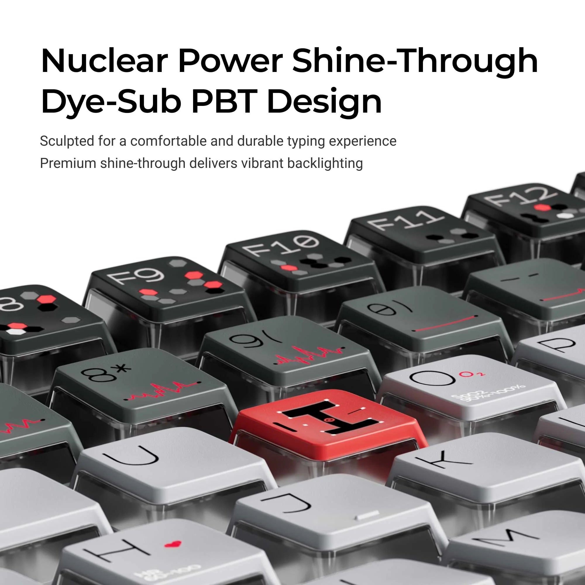 Bio-Individual - Nuclear Power Shine-through Dye-Sub PBT Full Keycap Set - View 2