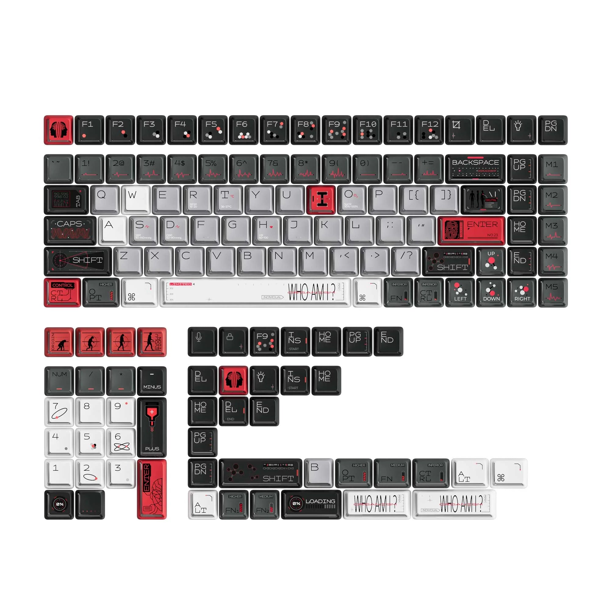 Bio-Individual - Nuclear Power Shine-through Dye-Sub PBT Full Keycap Set - View 5