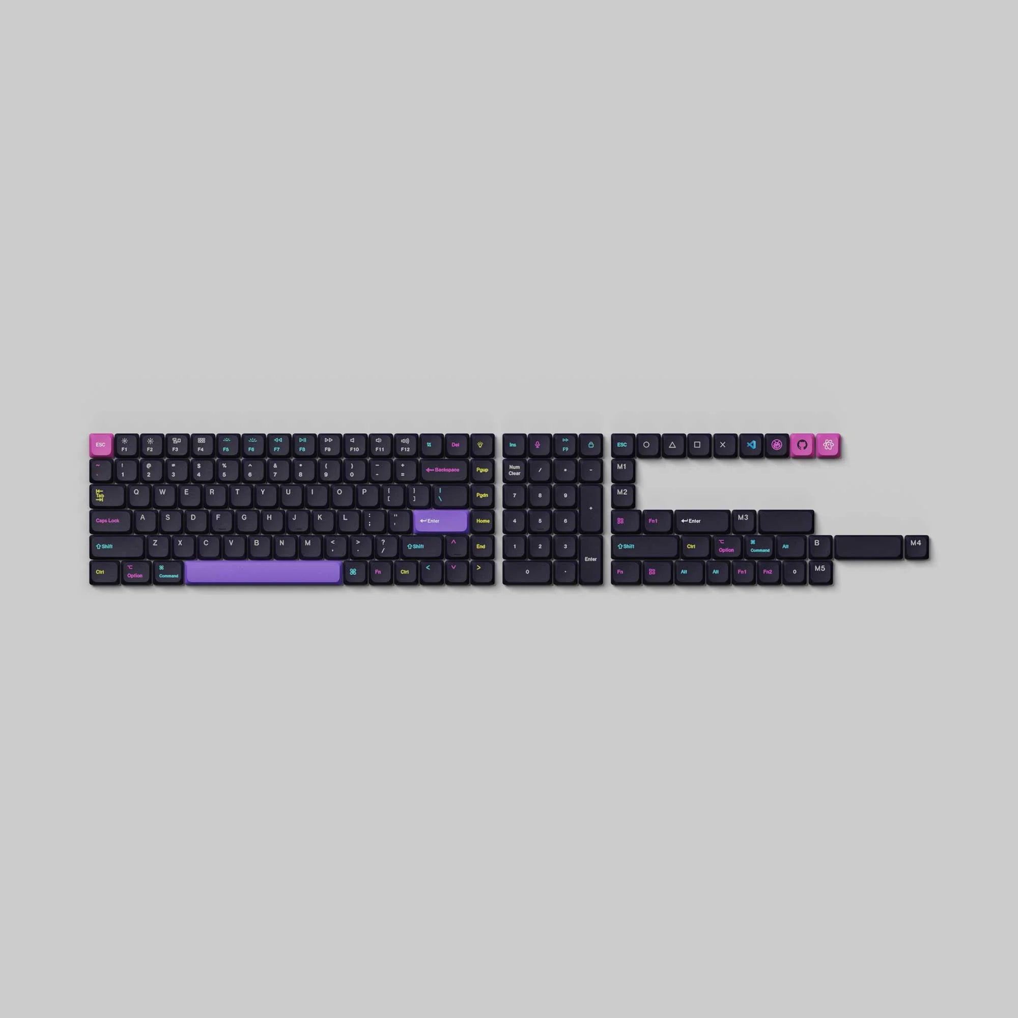 Low Profile Dye-Sub PBT LSA Full Set Keycap Set - View 2