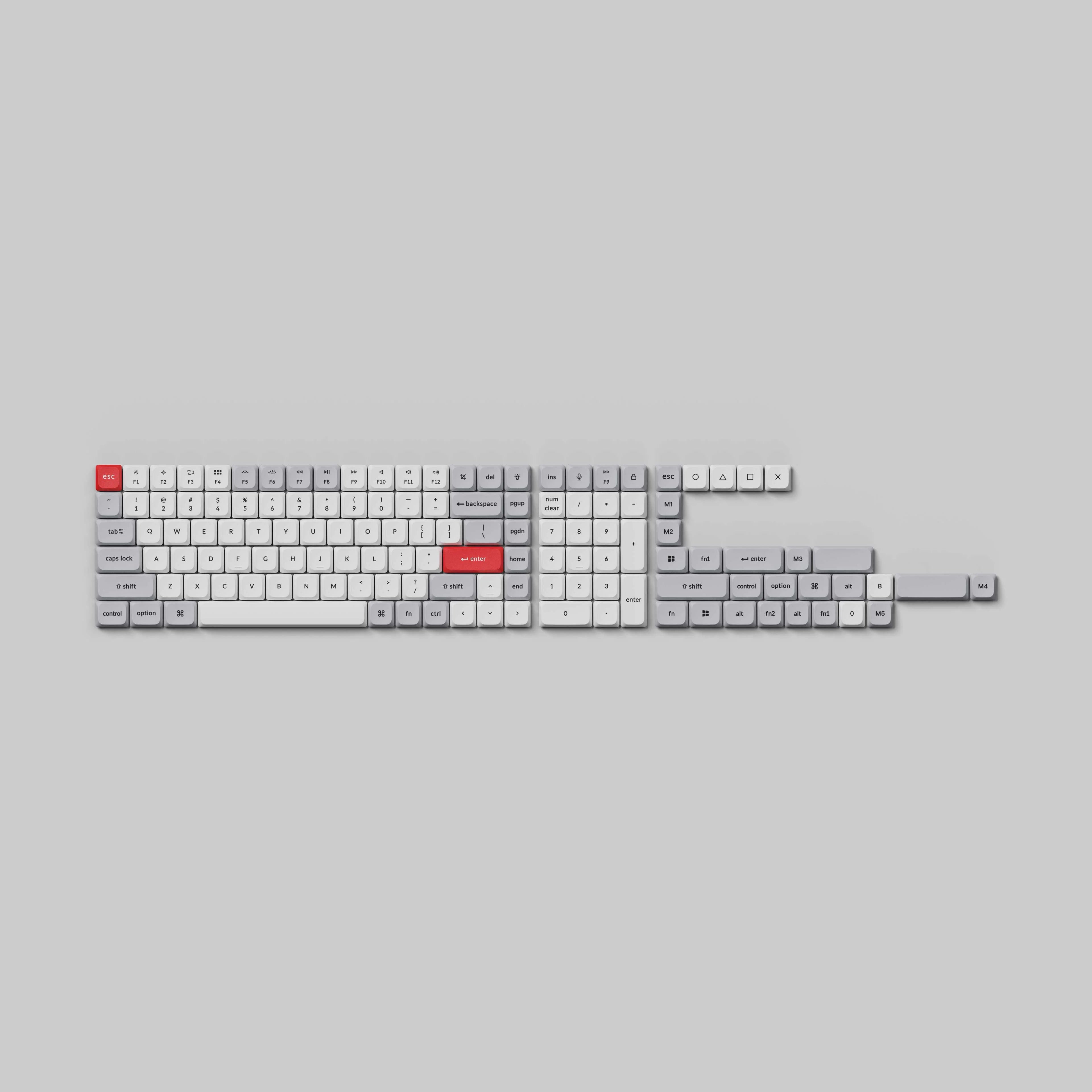 Low Profile Dye-Sub PBT LSA Full Set Keycap Set - View 3