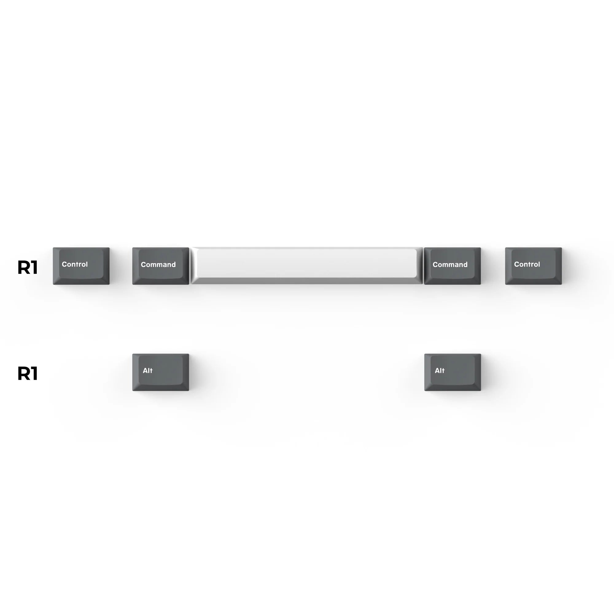 Cherry Profile Double - Shot PBT Full Set Keycaps - Grey, White, and Blue - View 5