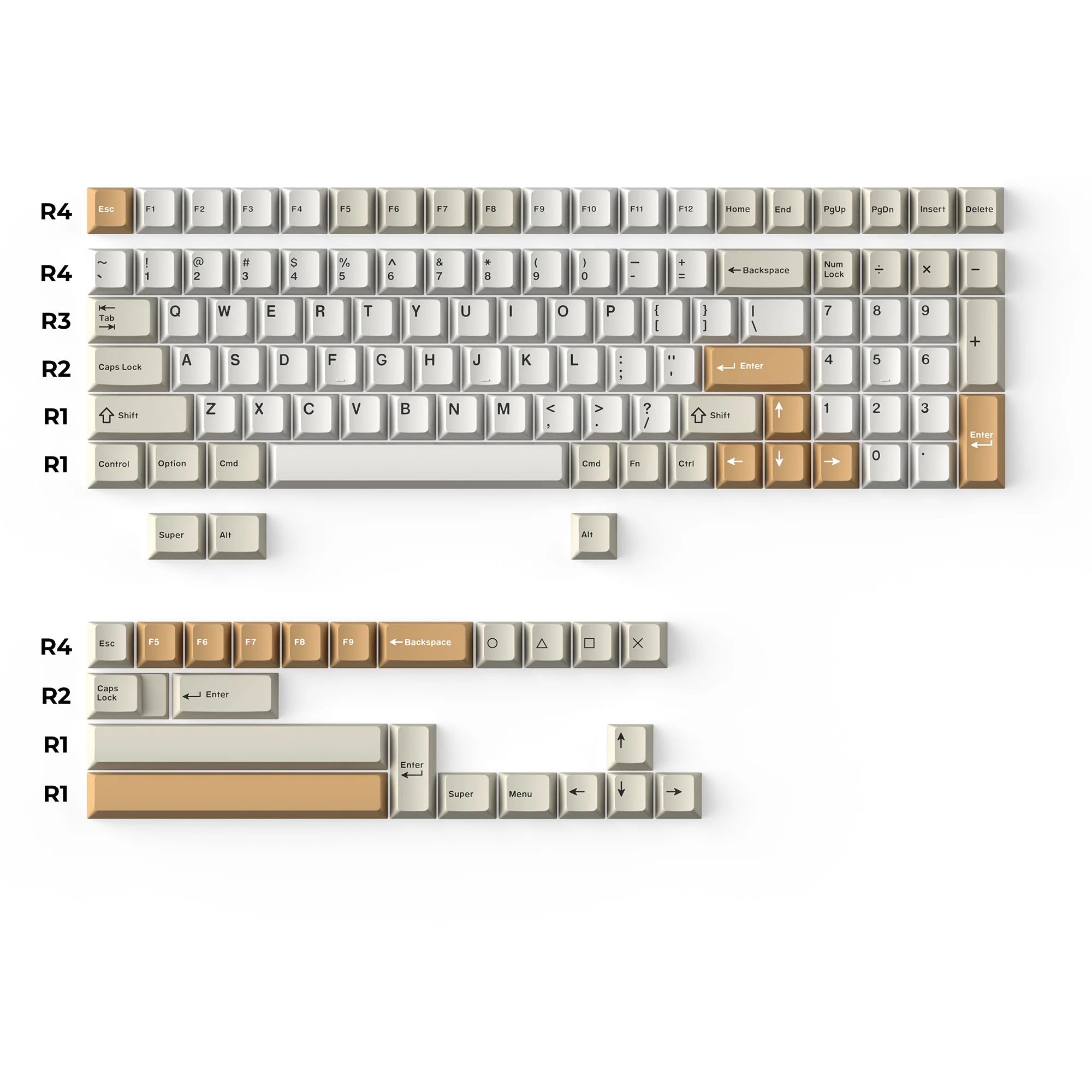 Cherry Profile Double - Shot PBT Full Set Keycaps - Camel - View 2