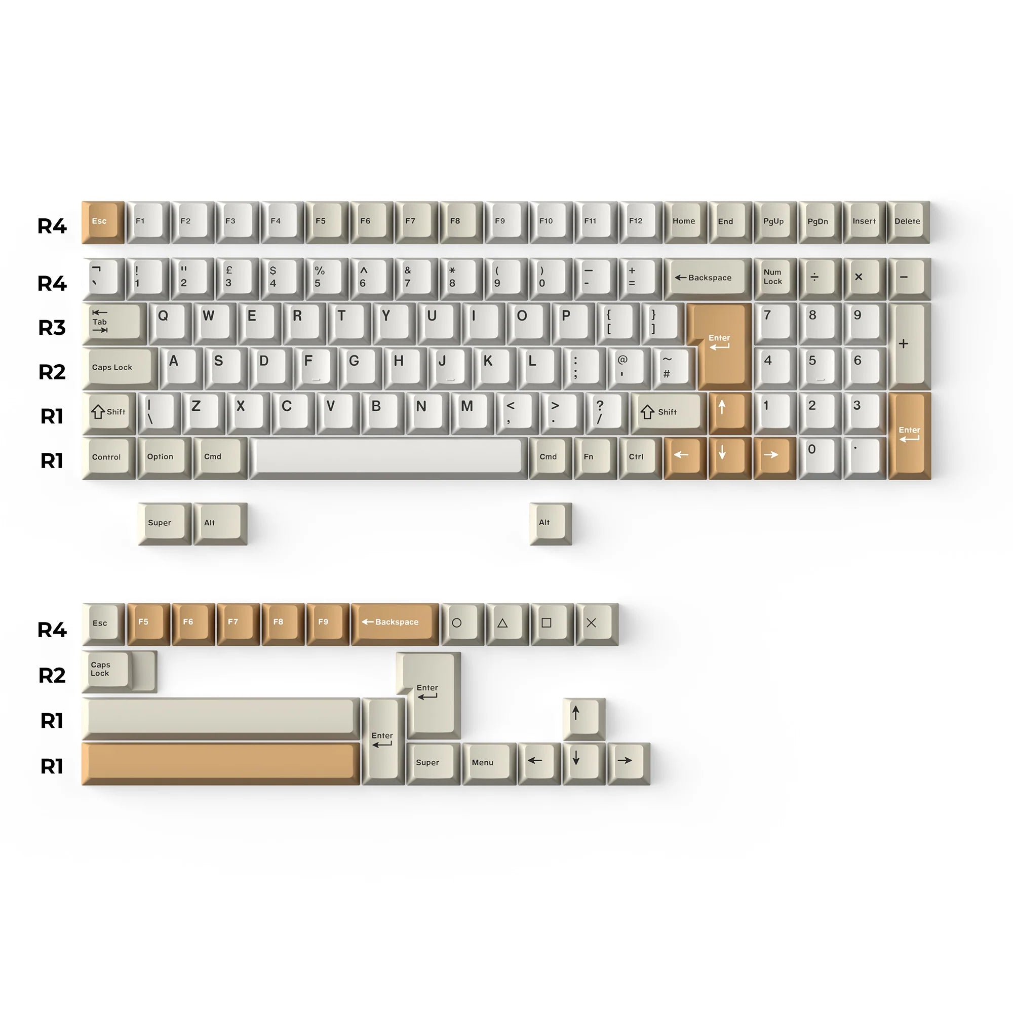 Cherry Profile Double - Shot PBT Full Set Keycaps - Camel - View 5