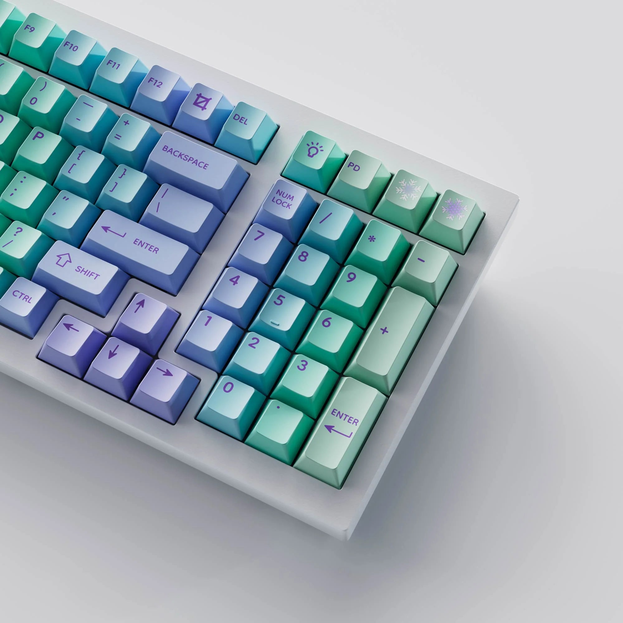 Cloud and Snow - Cherry Profile Dye-Sub PBT Full Keycap Set - View 3
