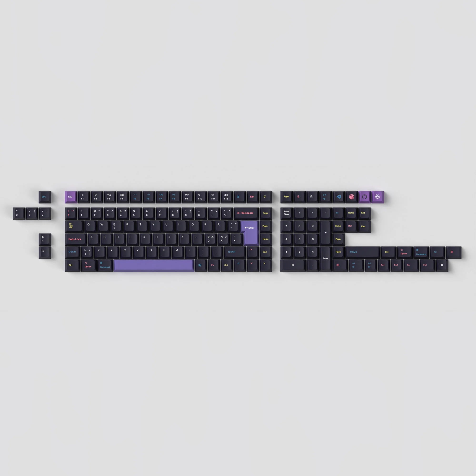 ISO Cherry Profile Dye-Sub PBT Full Set Keycap Set - Developer - View 4