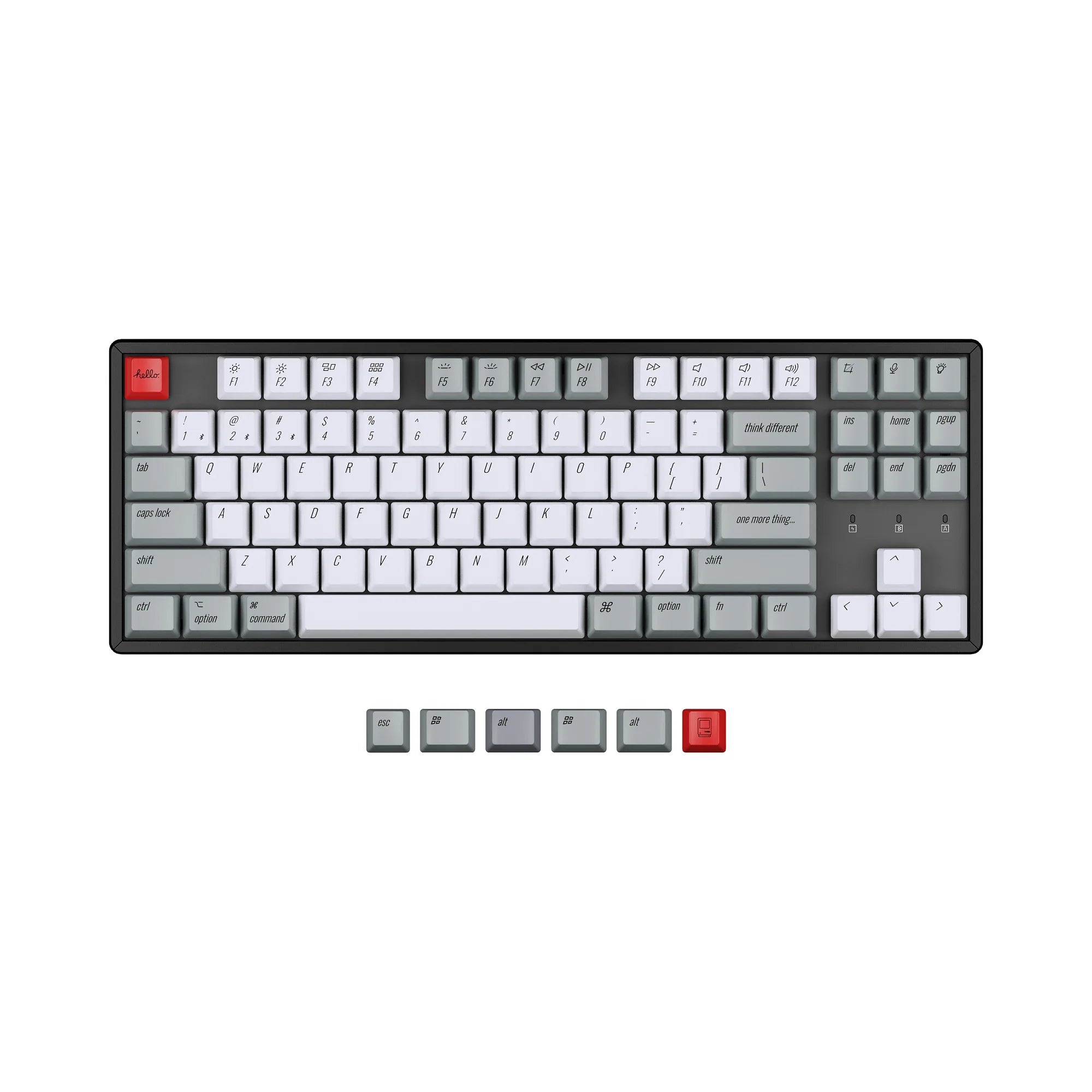 Keychron OEM Profile PBT Retro Keycap Set - View 4