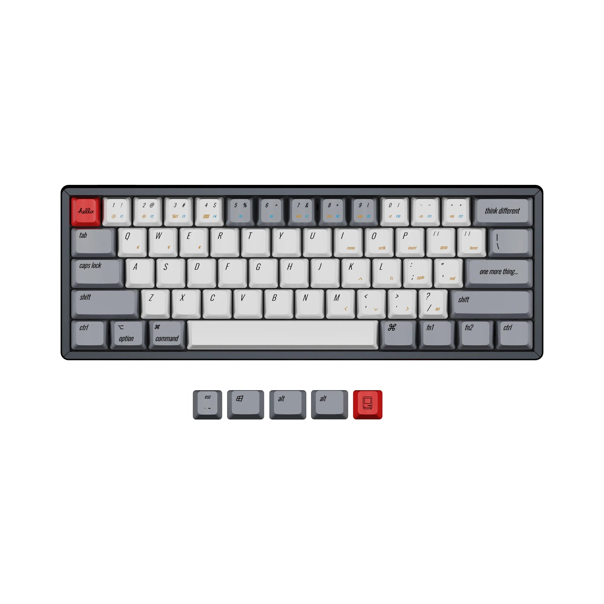 Keychron OEM Profile PBT Retro Keycap Set - View 5