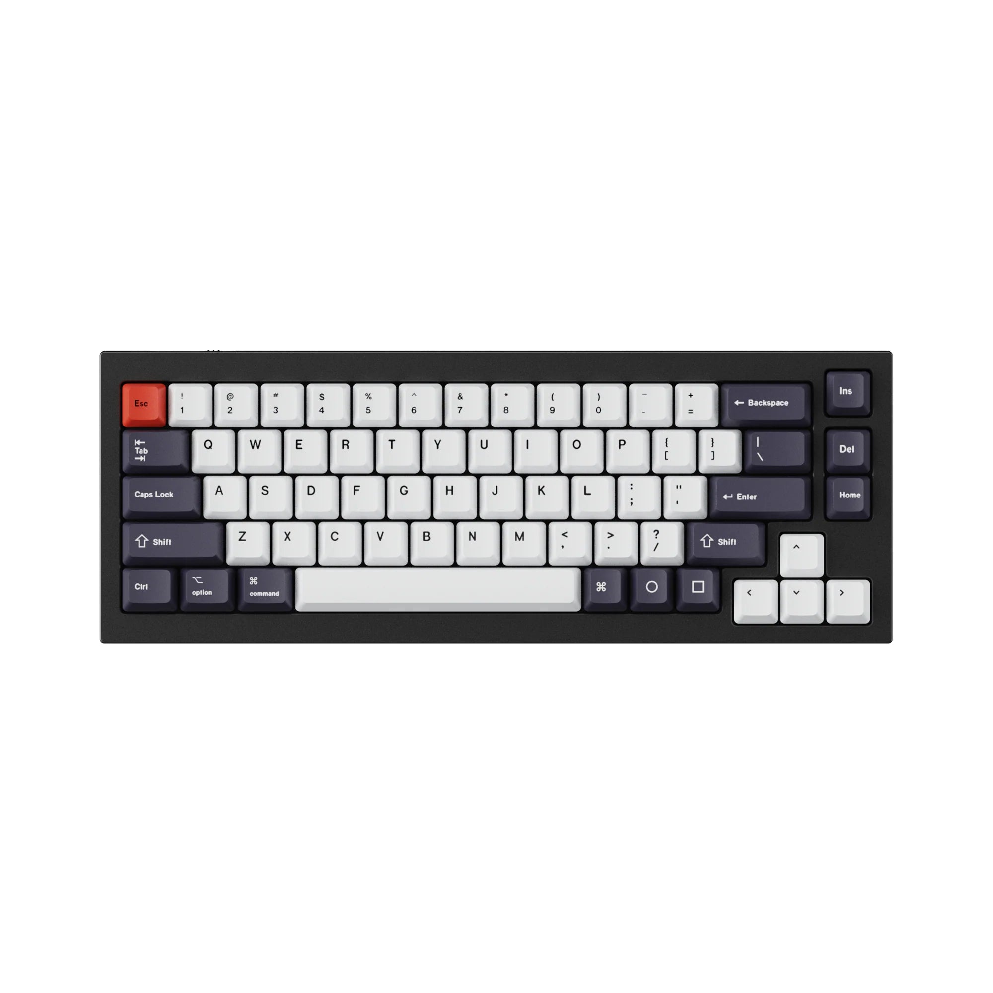 OEM Dye-Sub PBT Keycap Set - Bluish Black White - View 4