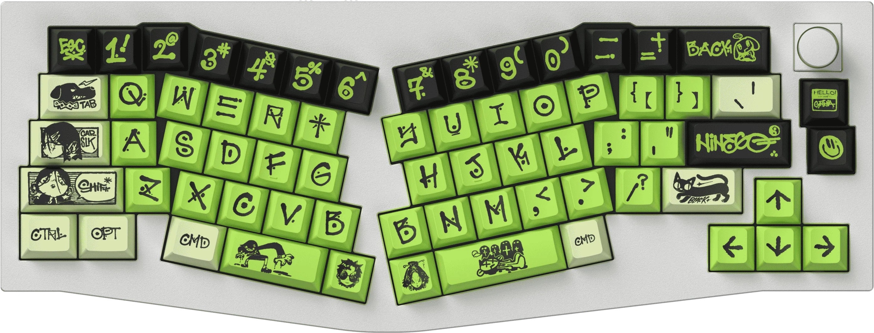 NINEGO - Cherry Profile Dye-Sub PBT Full Keycap Set - View 3