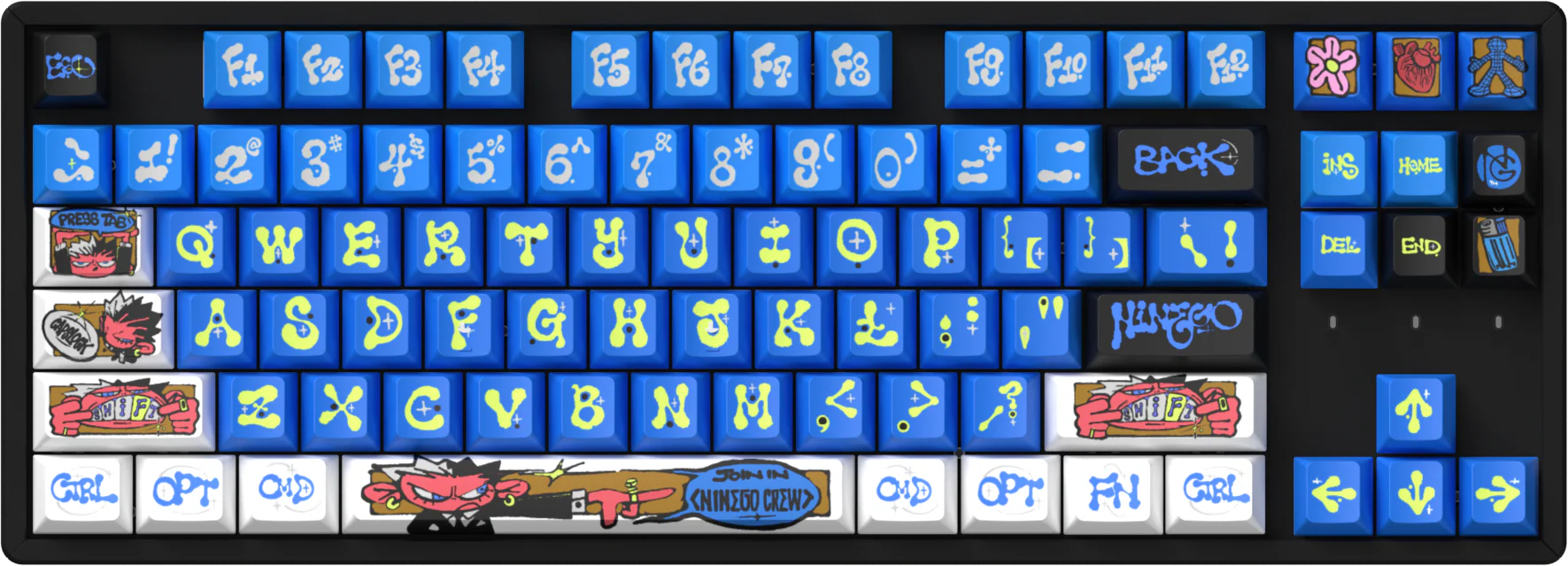 NINEGO - Cherry Profile Dye-Sub PBT Full Keycap Set - View 4