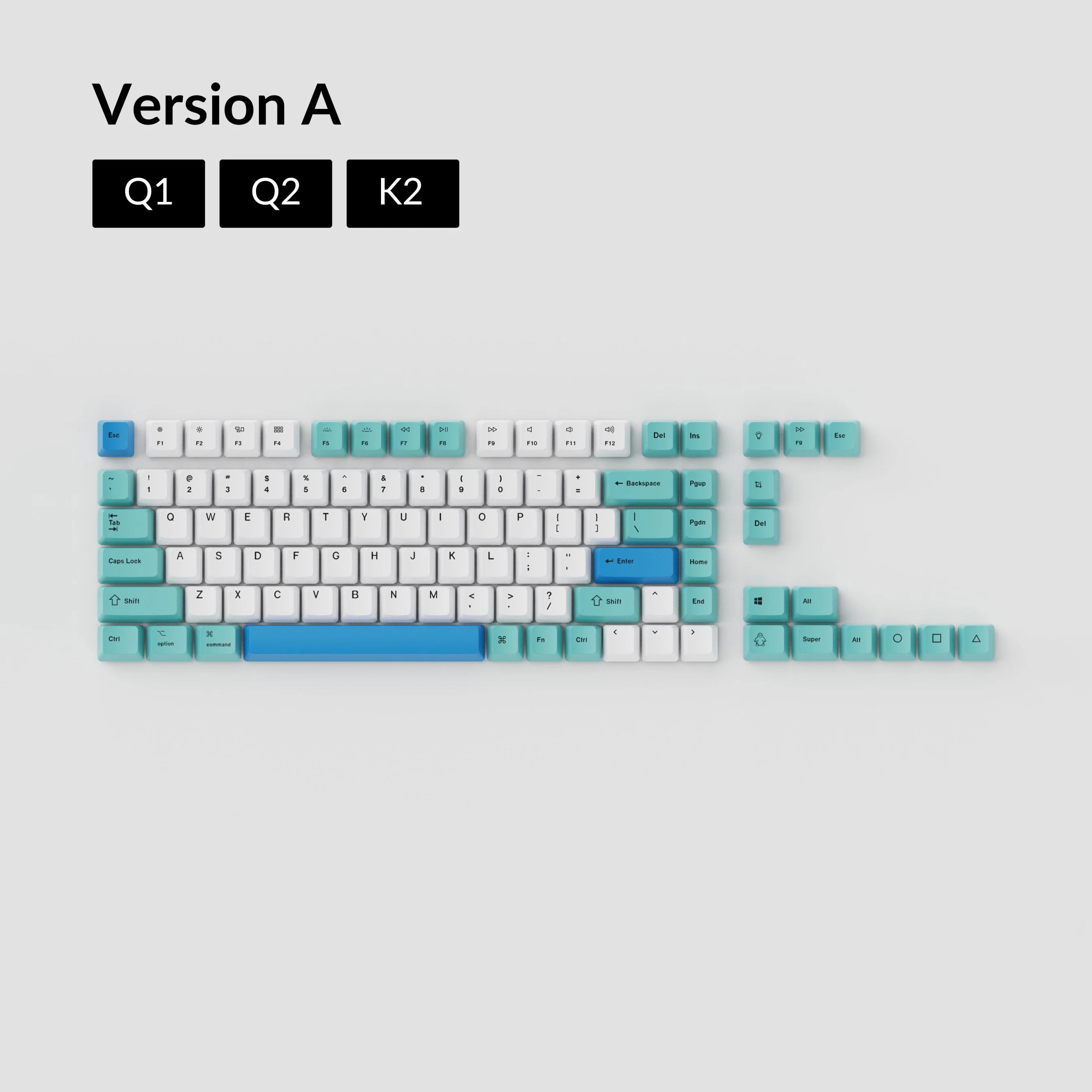 OEM Dye-Sub PBT Keycap Set - Iceberg - View 3