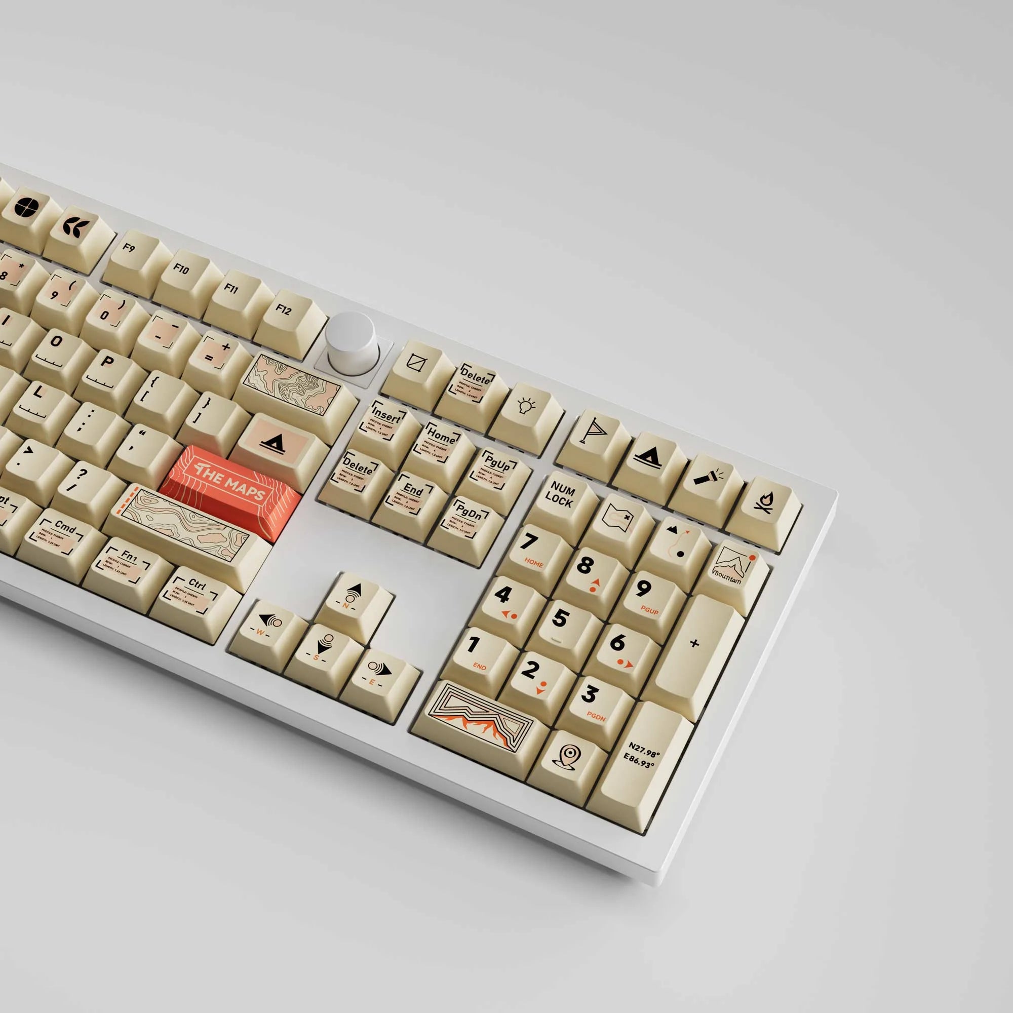 The Maps - Cherry Profile Dye-Sub PBT Full Keycap Set - View 3