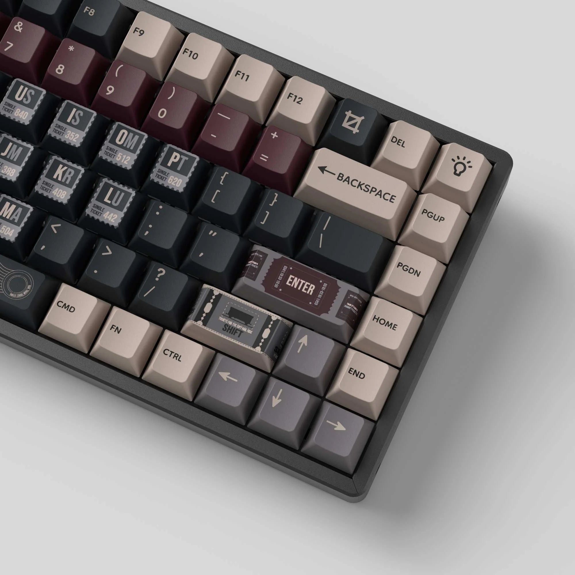 Vintage Stamp - Cherry Profile Dye-Sub PBT Full Keycap Set - View 3
