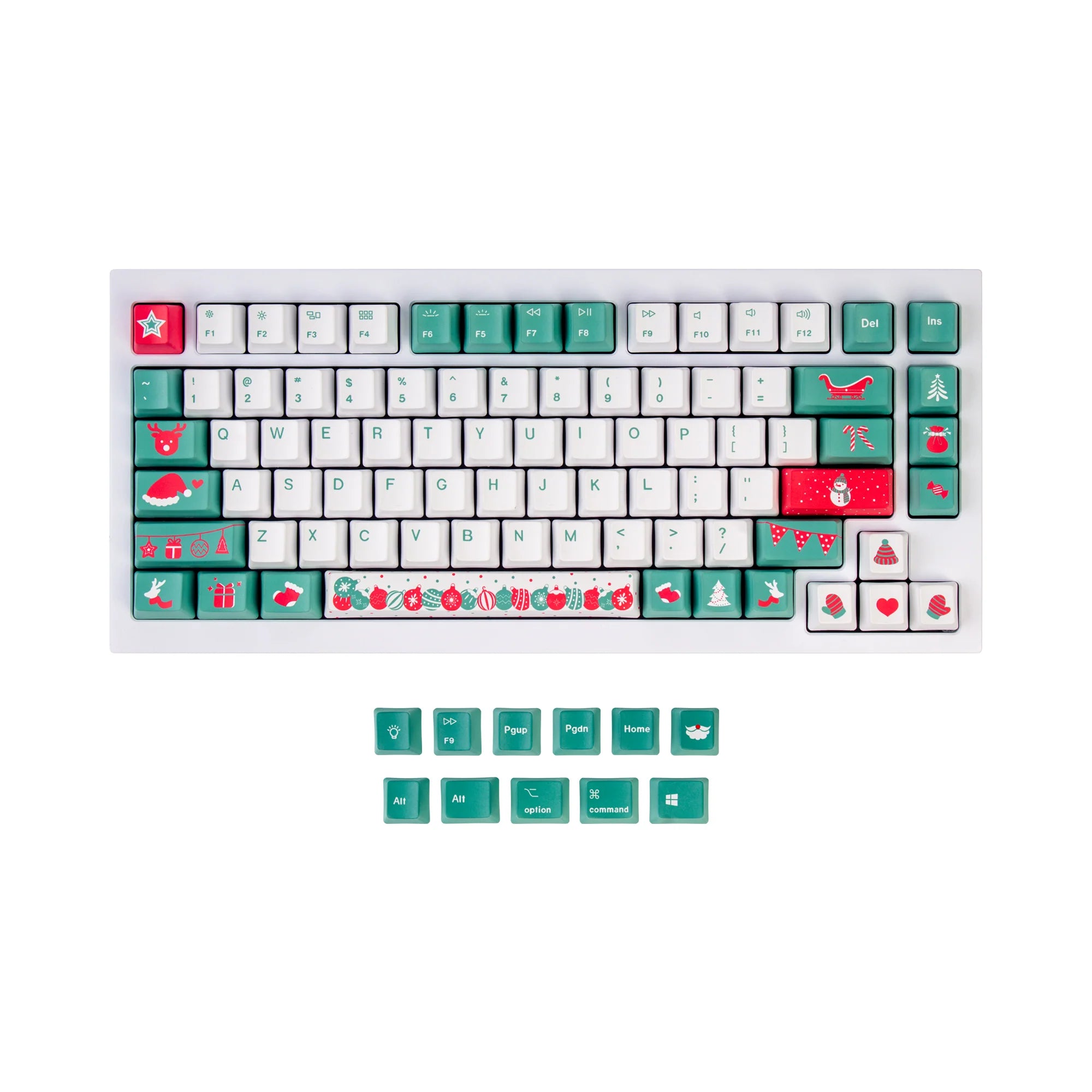 OEM Dye-Sub PBT Keycap Set - Christmas Tree - View 3