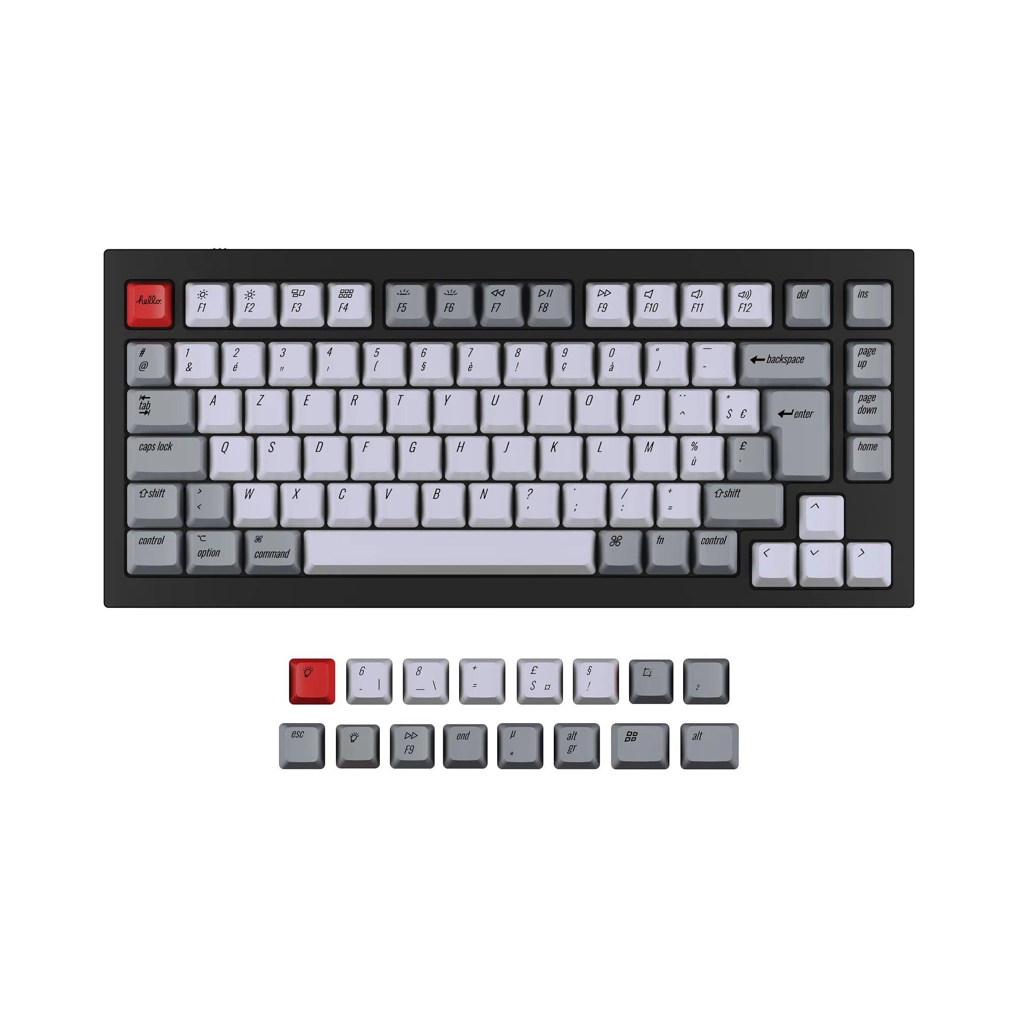 ISO Q1 & Q1 Pro & V1 & K2 & K2 Pro OEM Dye-Sub PBT Keycap Set - View 4