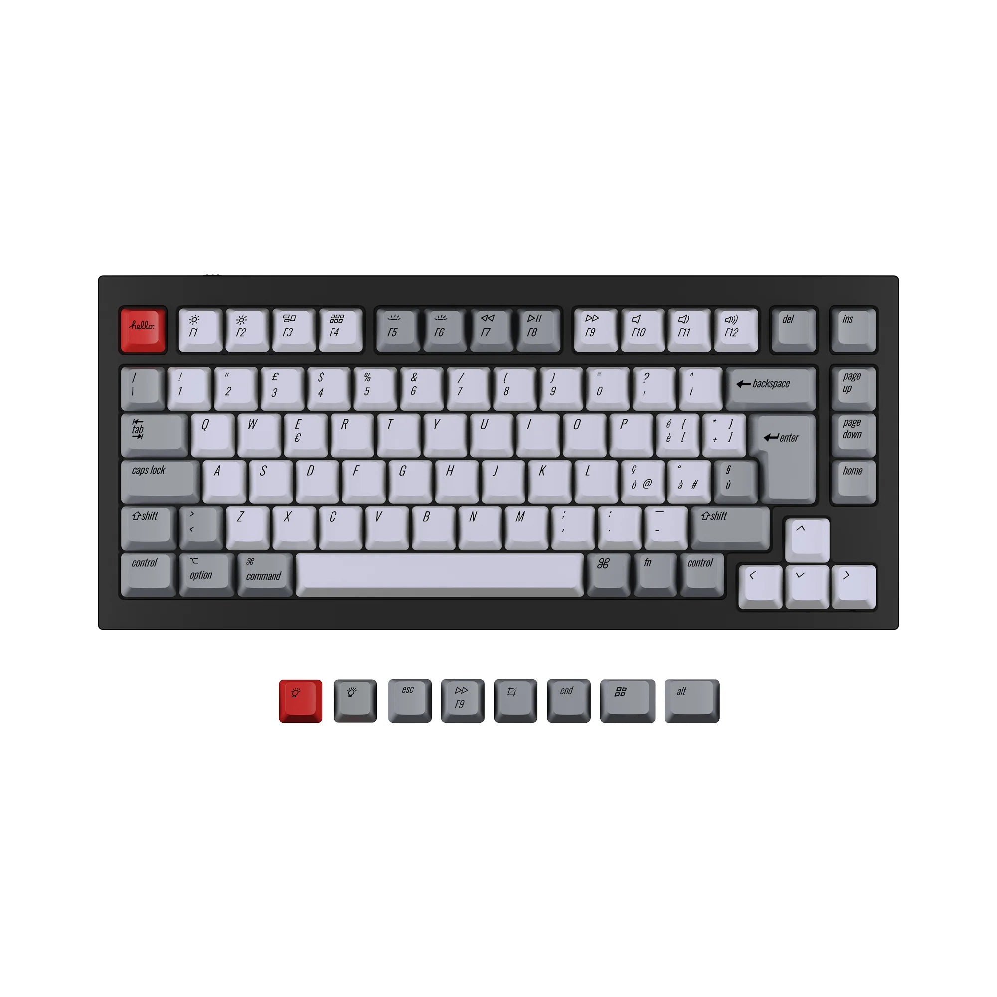 ISO Q1 & Q1 Pro & V1 & K2 & K2 Pro OEM Dye-Sub PBT Keycap Set - View 5