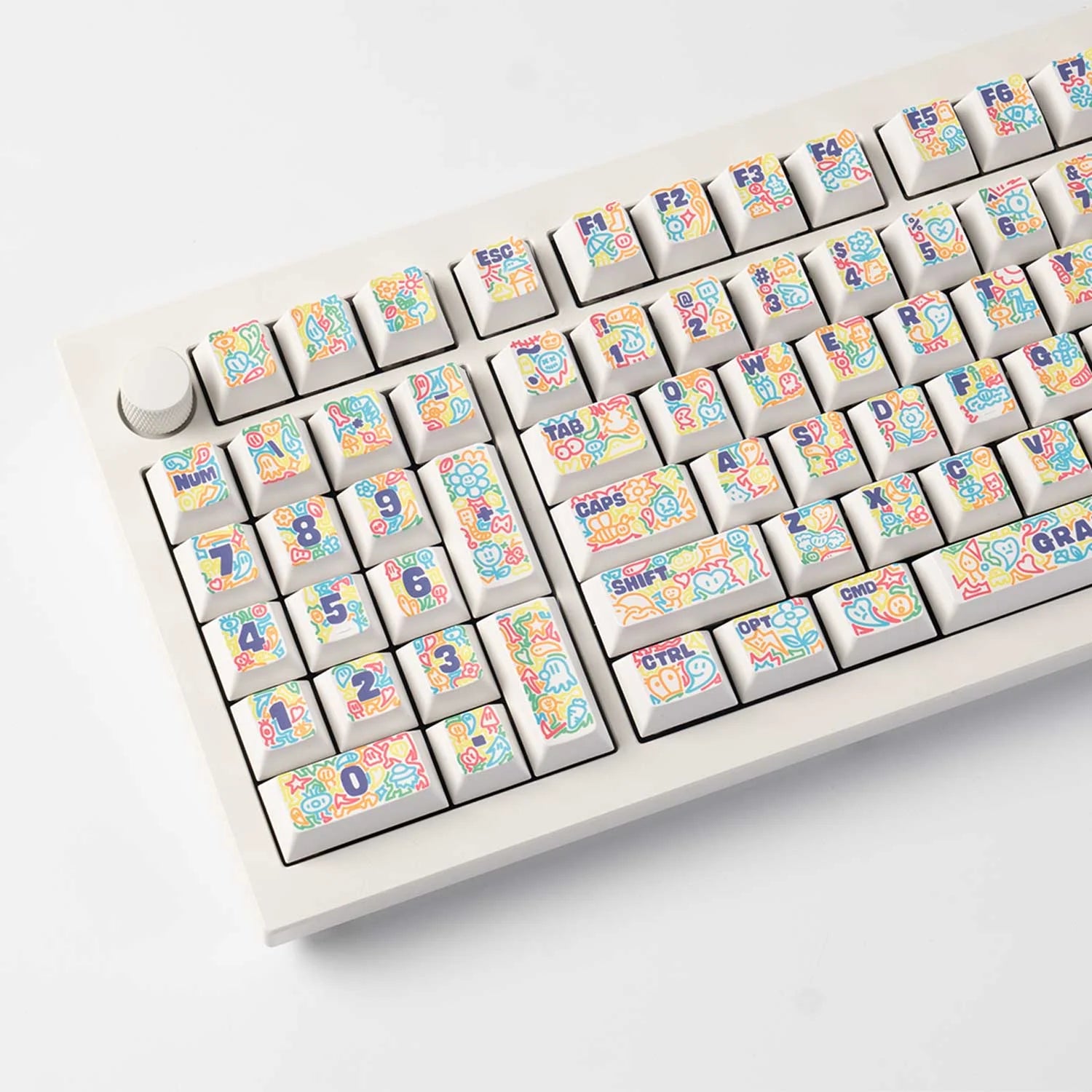 Graffiti Party - Cherry Profile Dye-Sub PBT Full Keycap Set - View 3