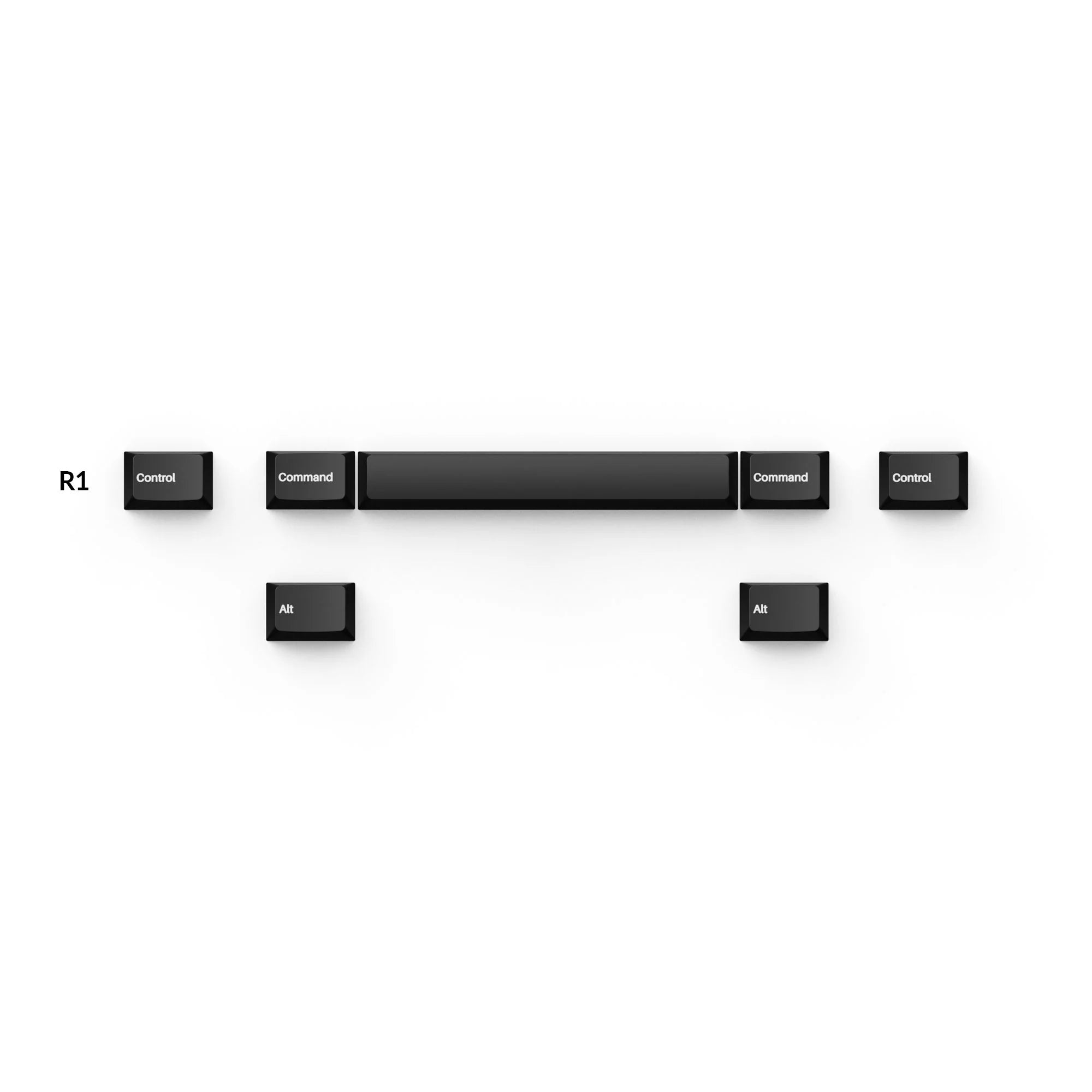 Cherry Profile Double - Shot PBT Full Set Keycaps - White on Black - Wob - View 4