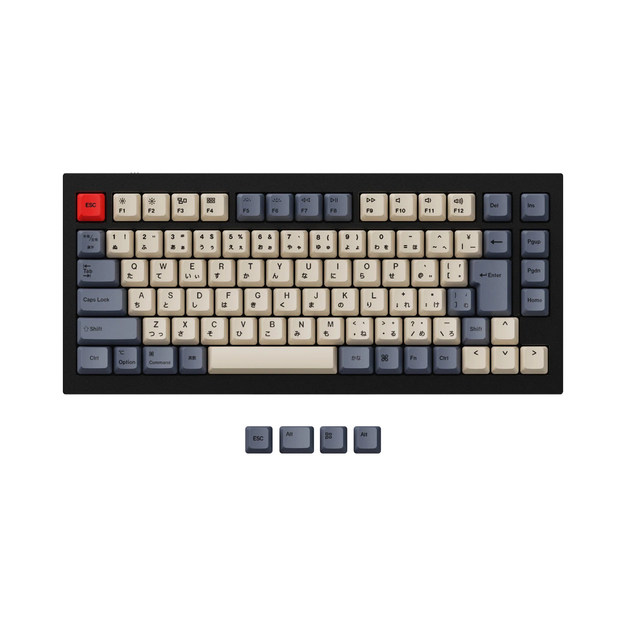 JIS Q1 OEM Dye-Sub PBT Keycap Set - View 3