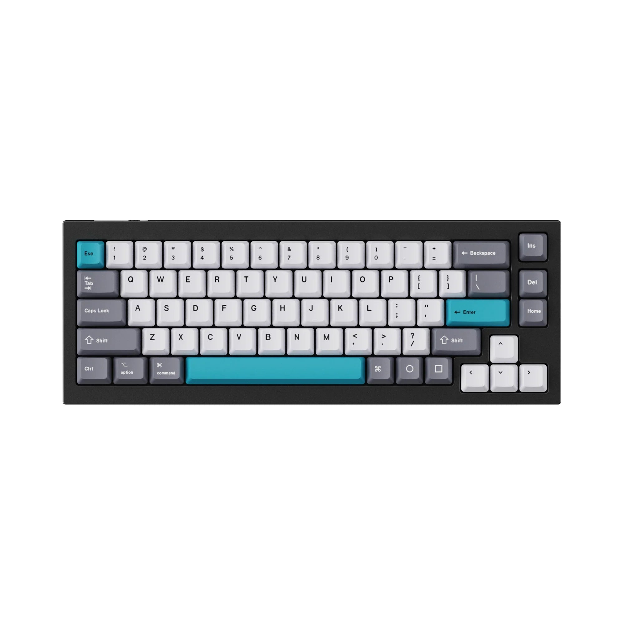 OEM Dye-Sub PBT Keycap Set - Grey White Blue - View 2