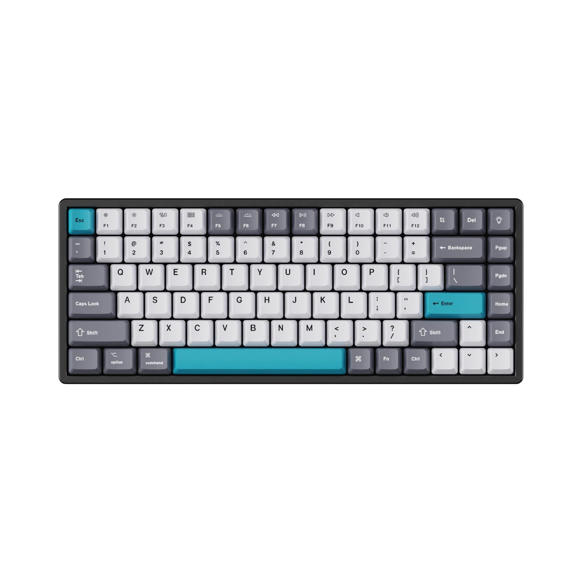 OEM Dye-Sub PBT Keycap Set - Grey White Blue - View 3