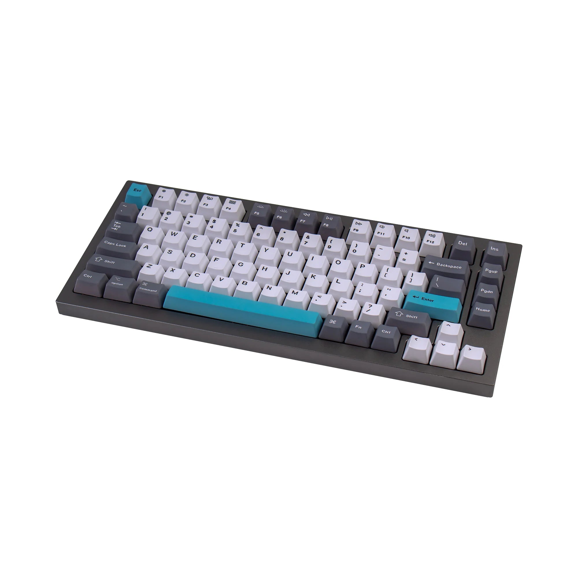 OEM Dye-Sub PBT Keycap Set - Grey White Blue - View 5