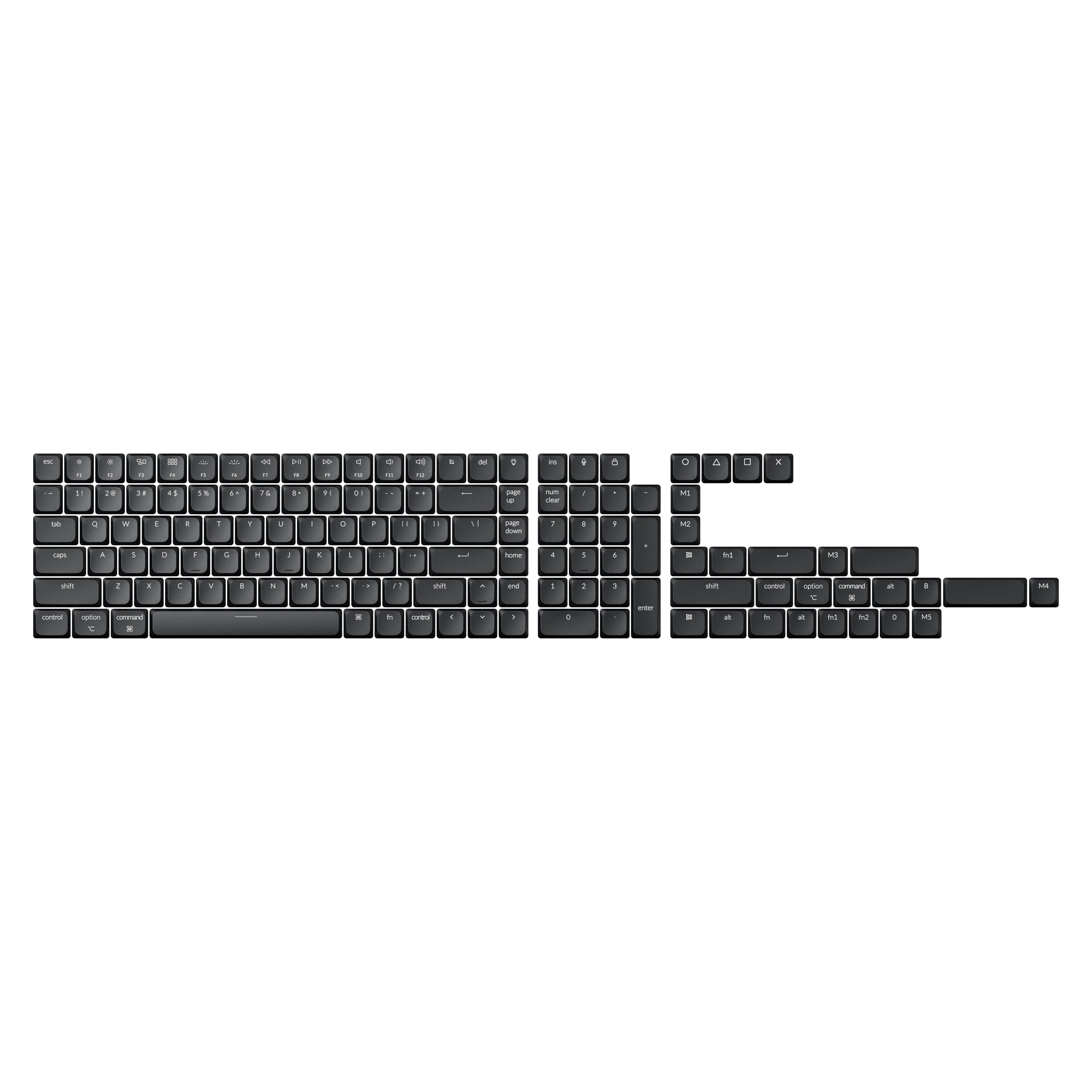Low Profile ABS LSA Full Set Keycap Set - View 2