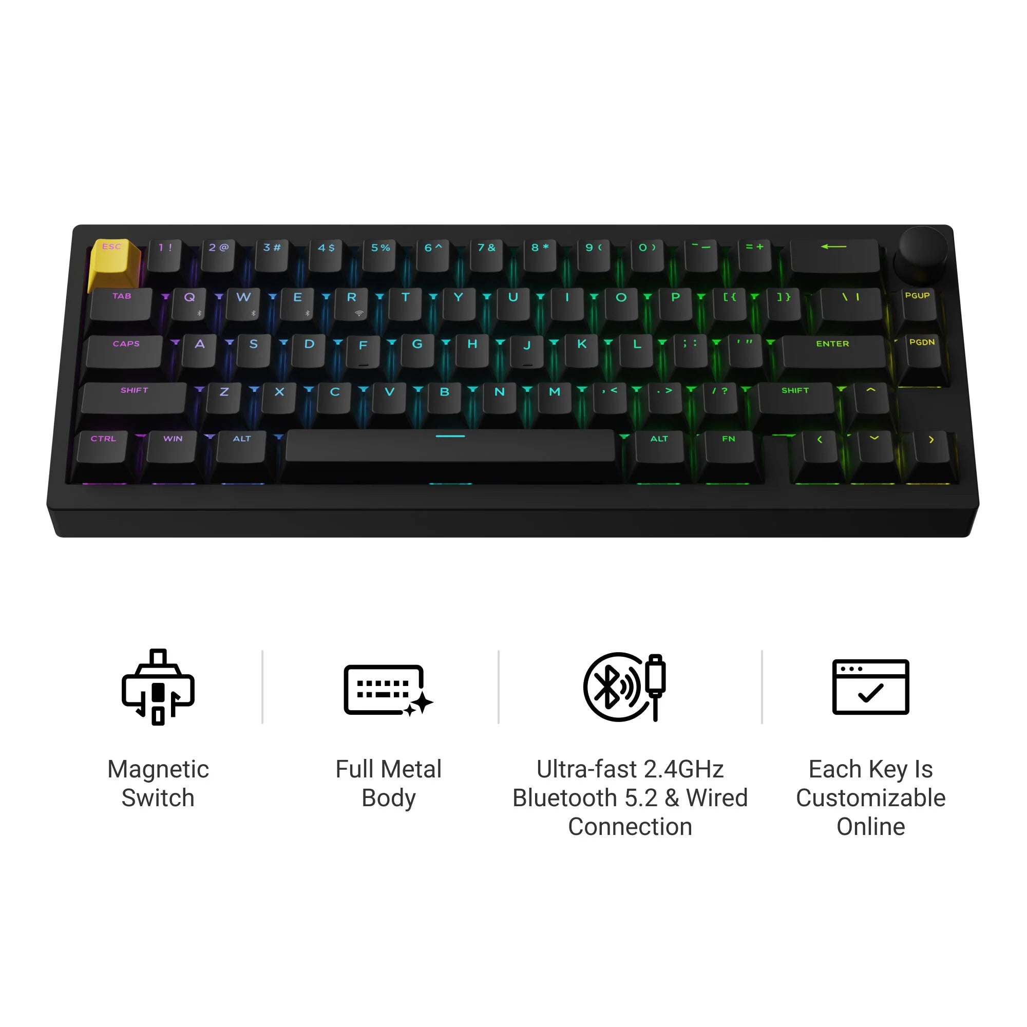 Lemokey P1 HE Wireless Magnetic Switch Custom Gaming Keyboard