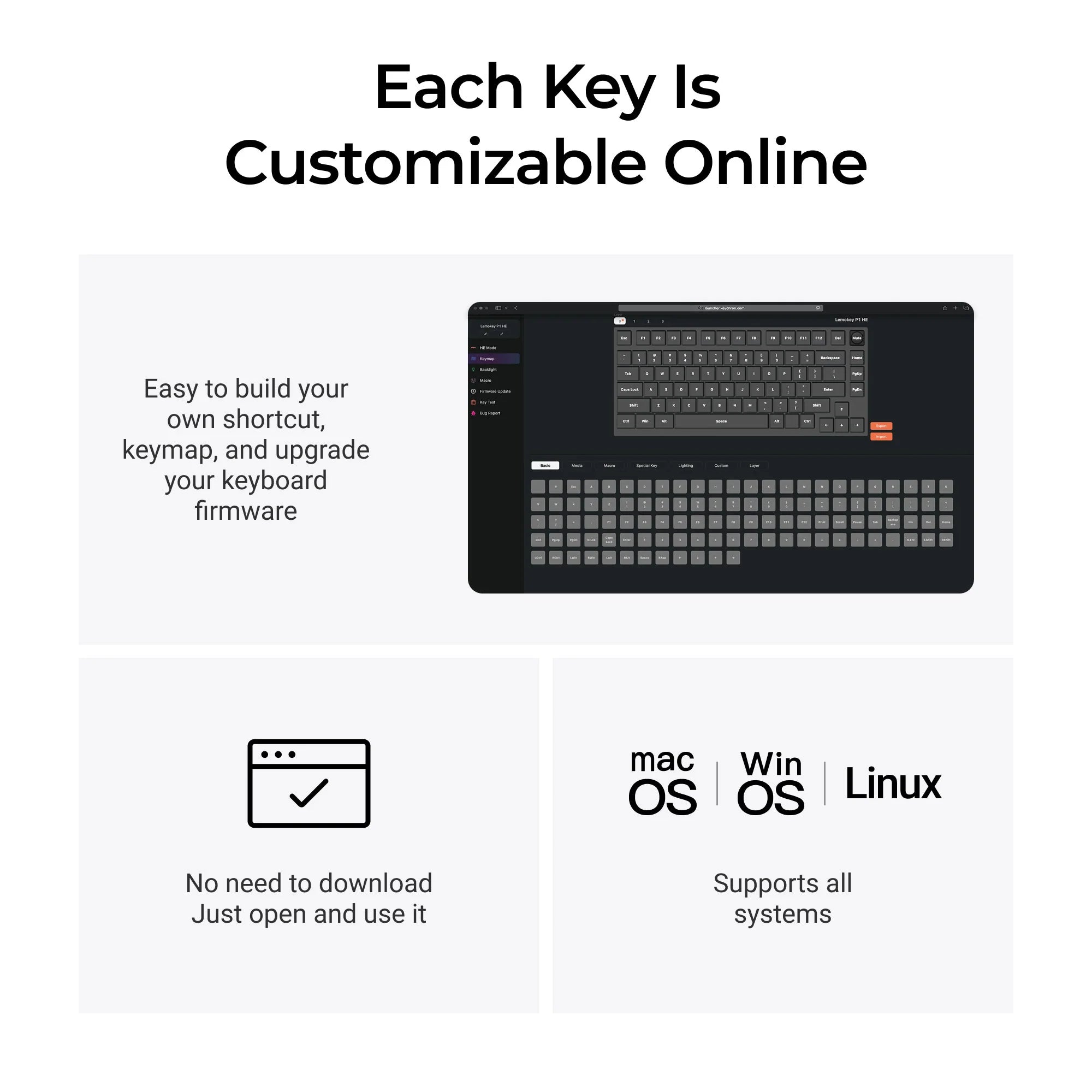 Lemokey P1 HE Wireless Magnetic Switch Custom Gaming Keyboard - View 6