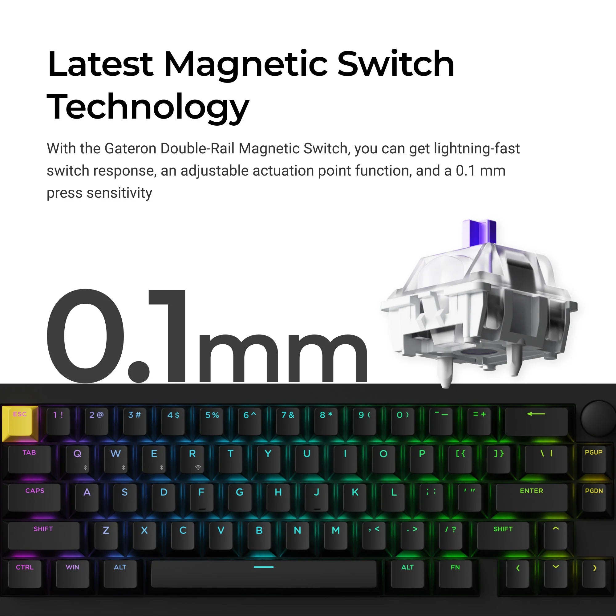 Lemokey P2 HE Wireless Magnetic Switch Custom Gaming Keyboard - View 2