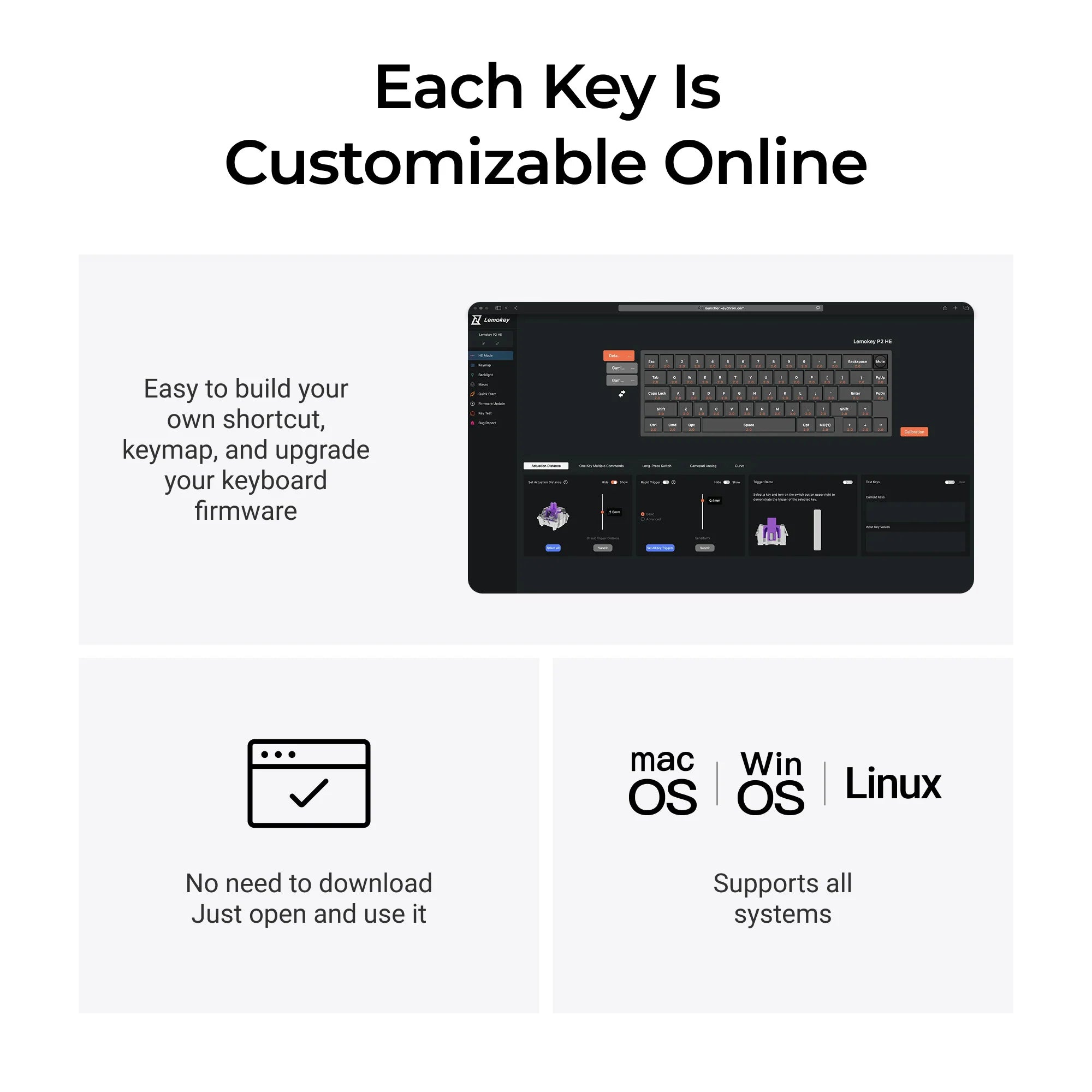 Lemokey P2 HE Wireless Magnetic Switch Custom Gaming Keyboard - View 6