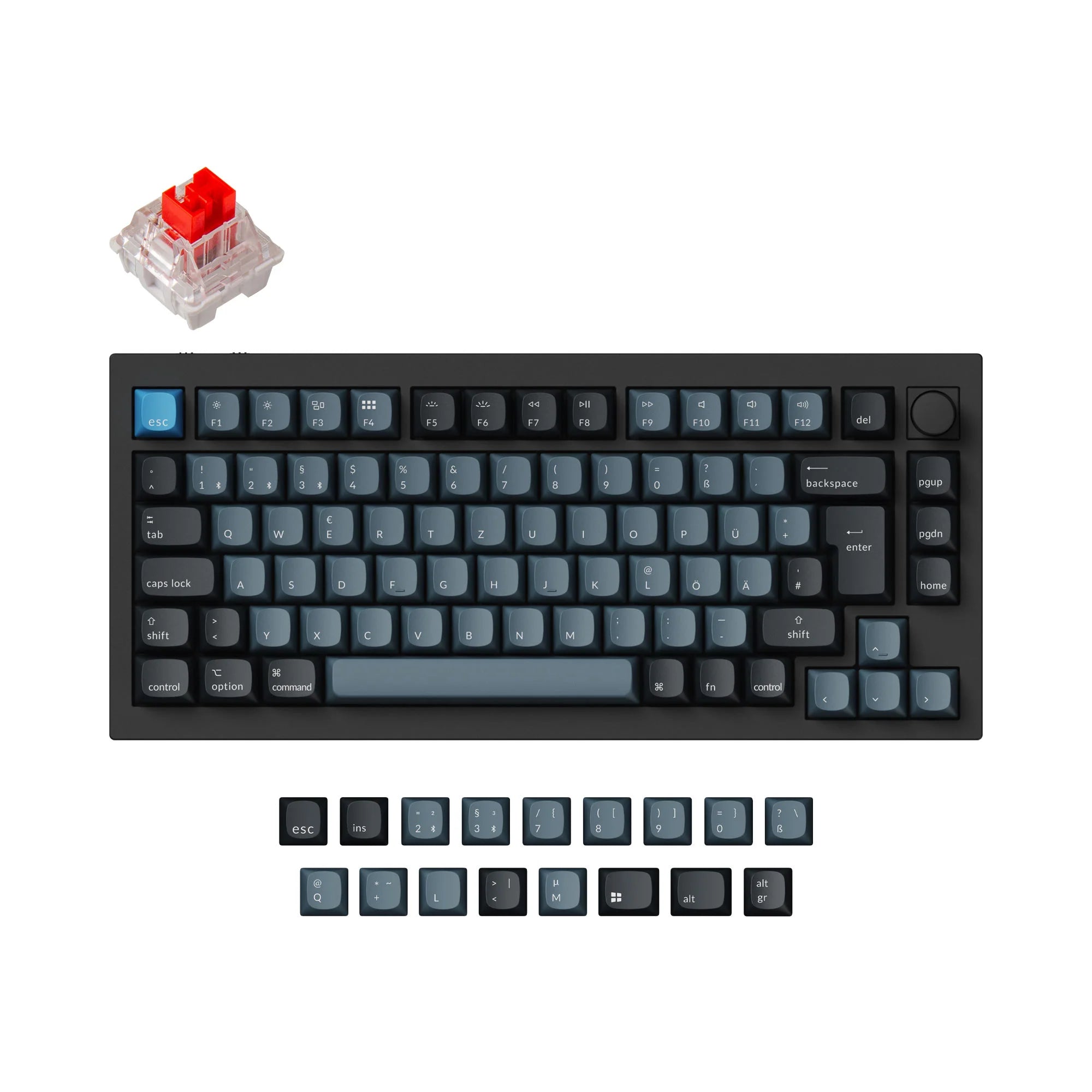 Keychron Q1 Pro QMK/VIA Wireless Custom Mechanical Keyboard ISO Layout
