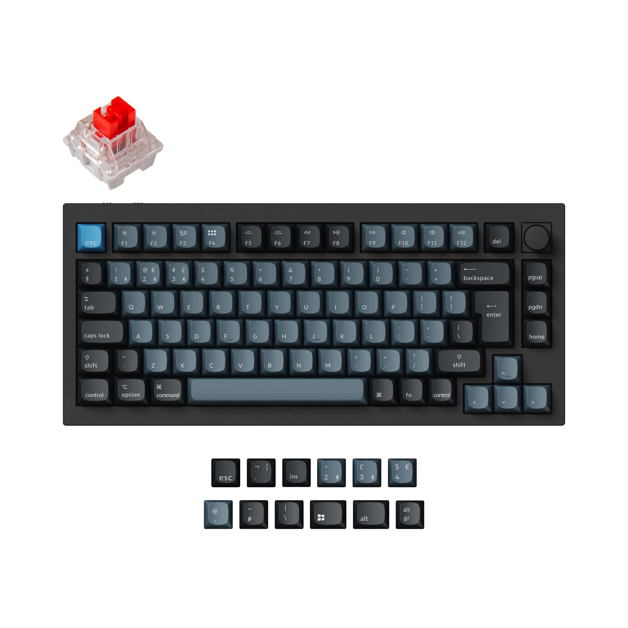 Keychron Q1 Pro QMK/VIA Wireless Custom Mechanical Keyboard ISO Layout - View 3