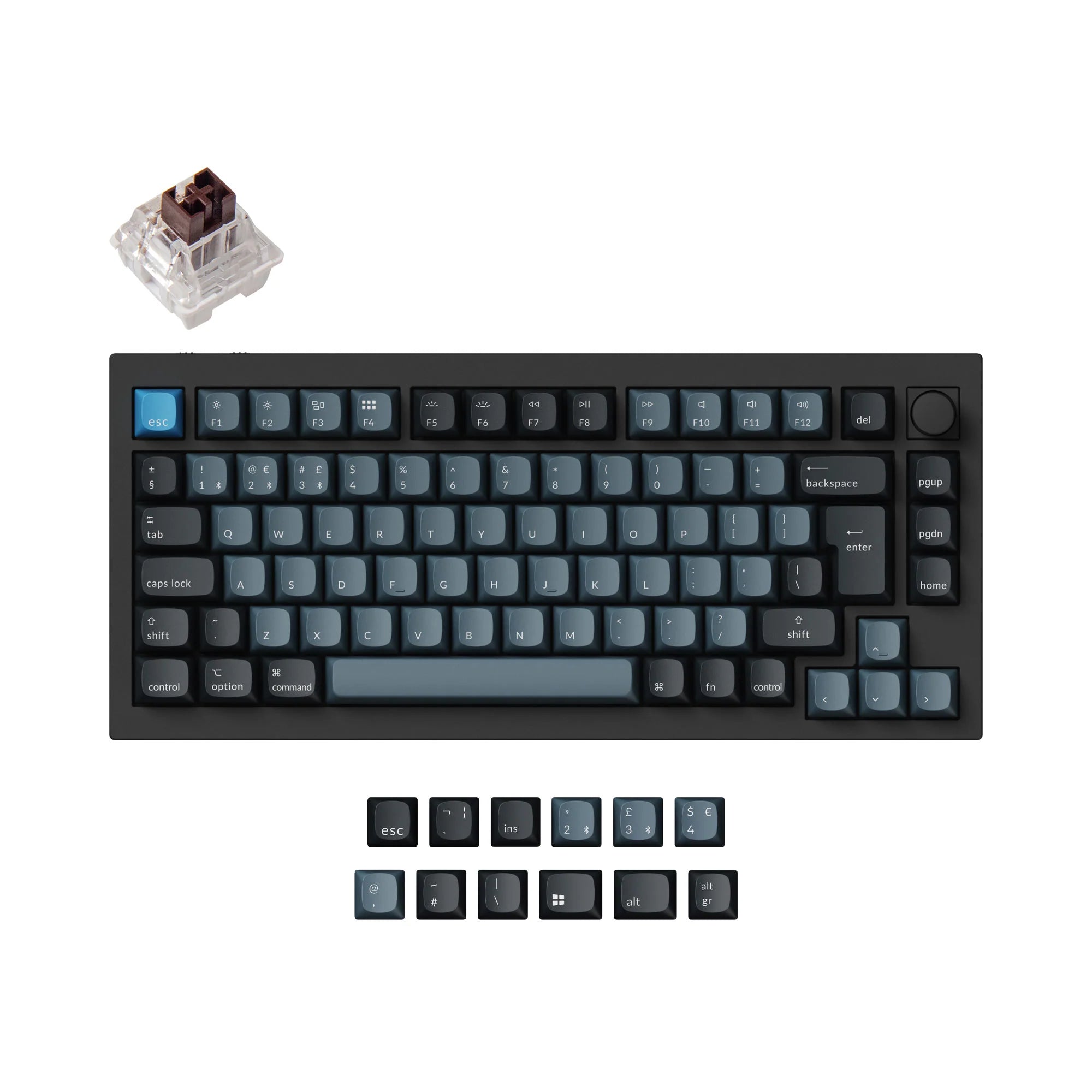 Keychron Q1 Pro QMK/VIA Wireless Custom Mechanical Keyboard ISO Layout - View 4