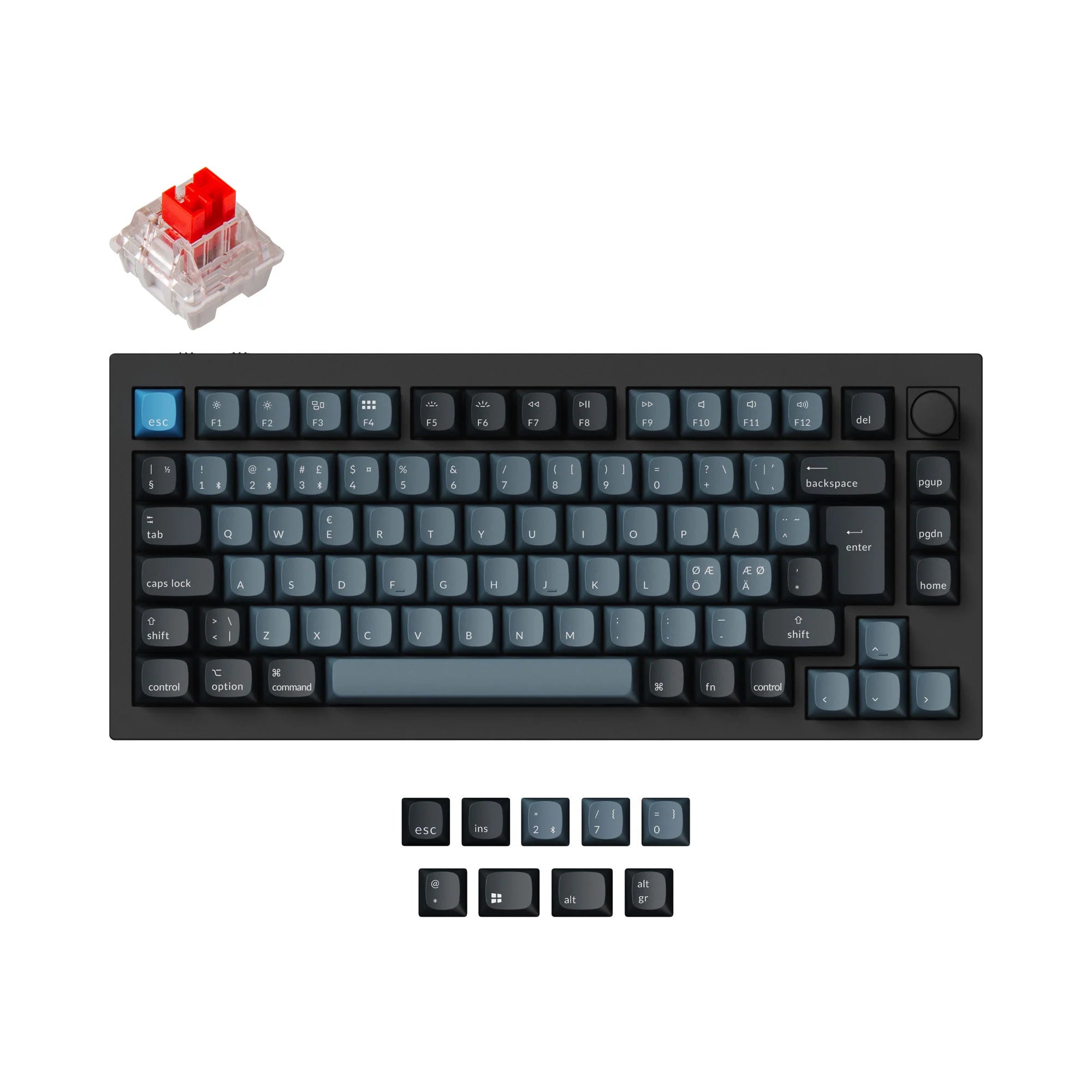 Keychron Q1 Pro QMK/VIA Wireless Custom Mechanical Keyboard ISO Layout - View 5