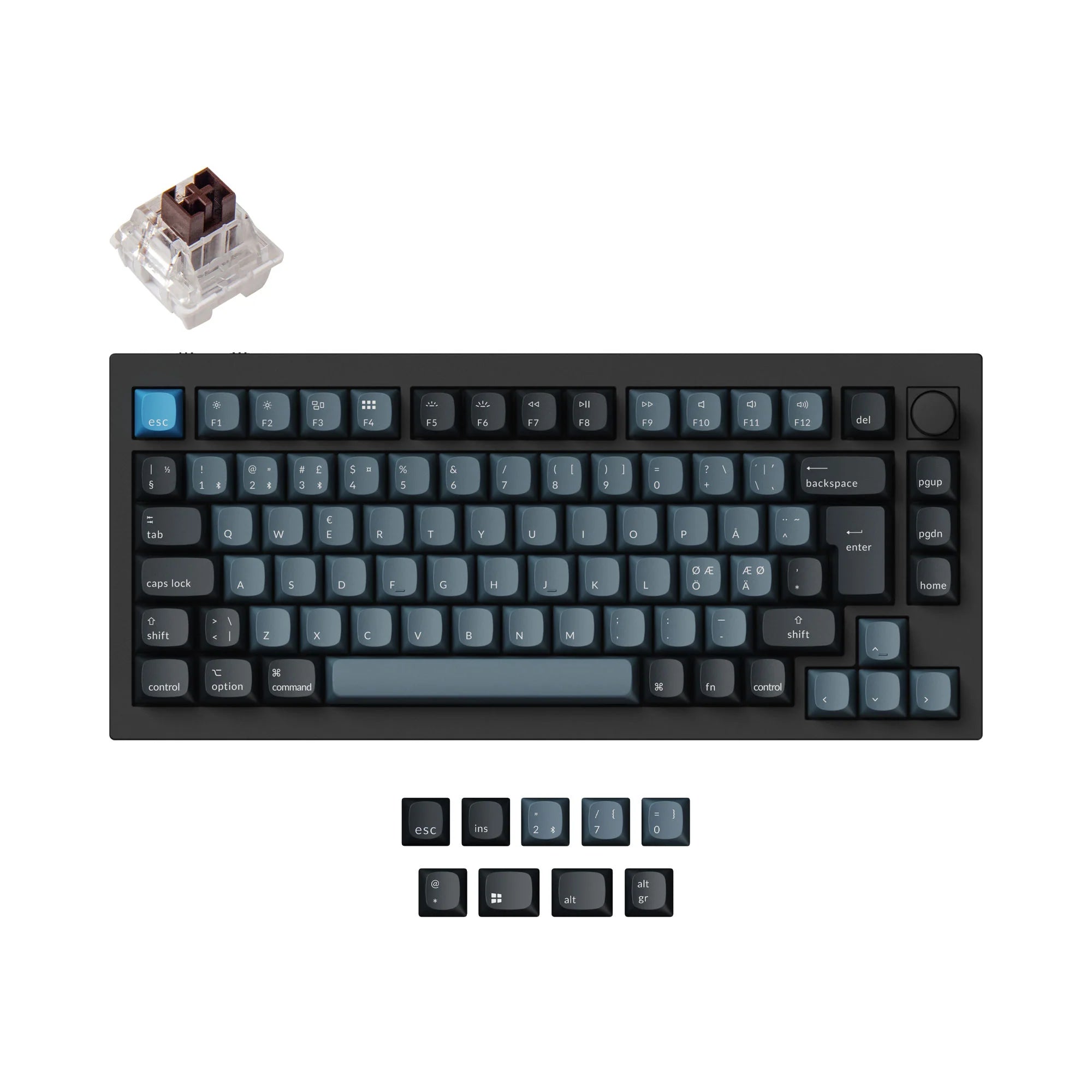 Keychron Q1 Pro QMK/VIA Wireless Custom Mechanical Keyboard ISO Layout - View 6