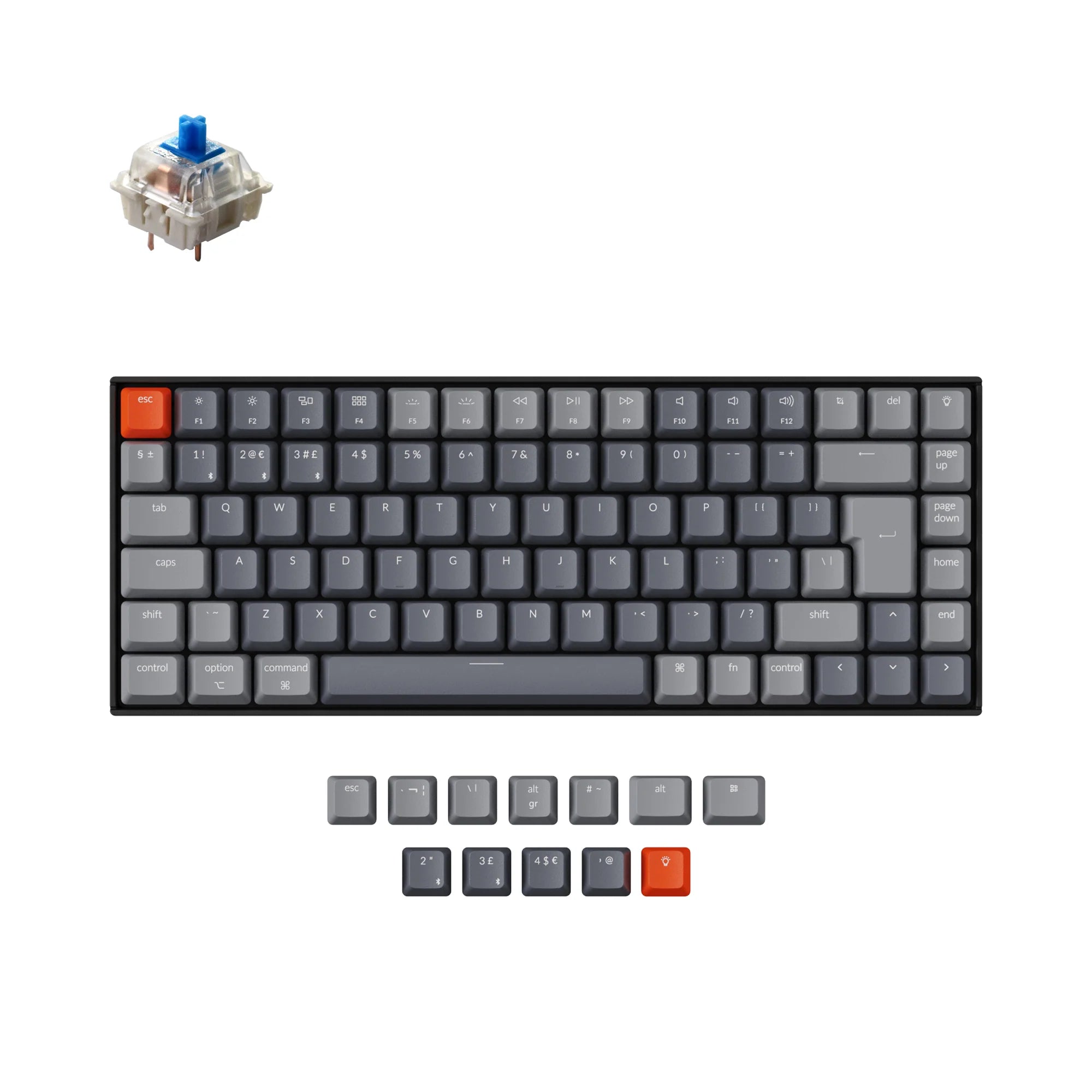 Keychron K2 Wireless Mechanical Keyboard (UK ISO Layout) - Version 2 - View 2