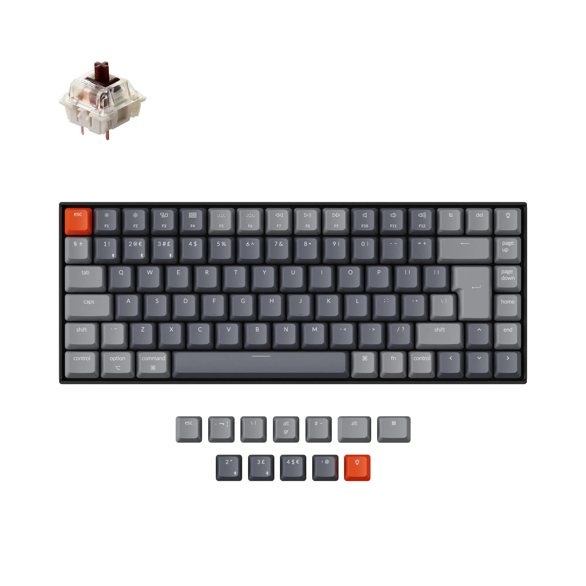 Keychron K2 Wireless Mechanical Keyboard (UK ISO Layout) - Version 2 - View 3