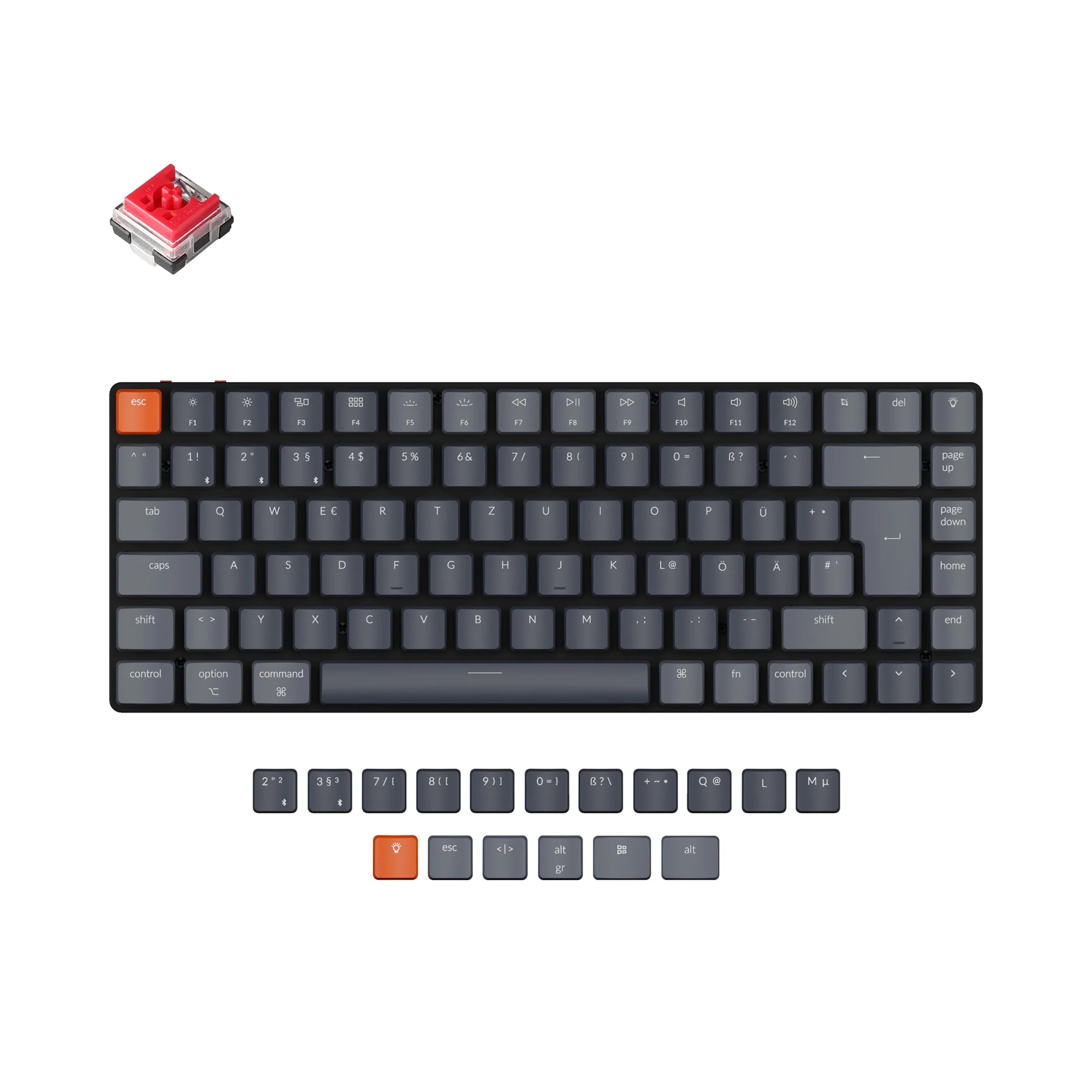Keychron K3 Ultra-slim Wireless Mechanical Keyboard (German ISO-DE Layout) - - View 4