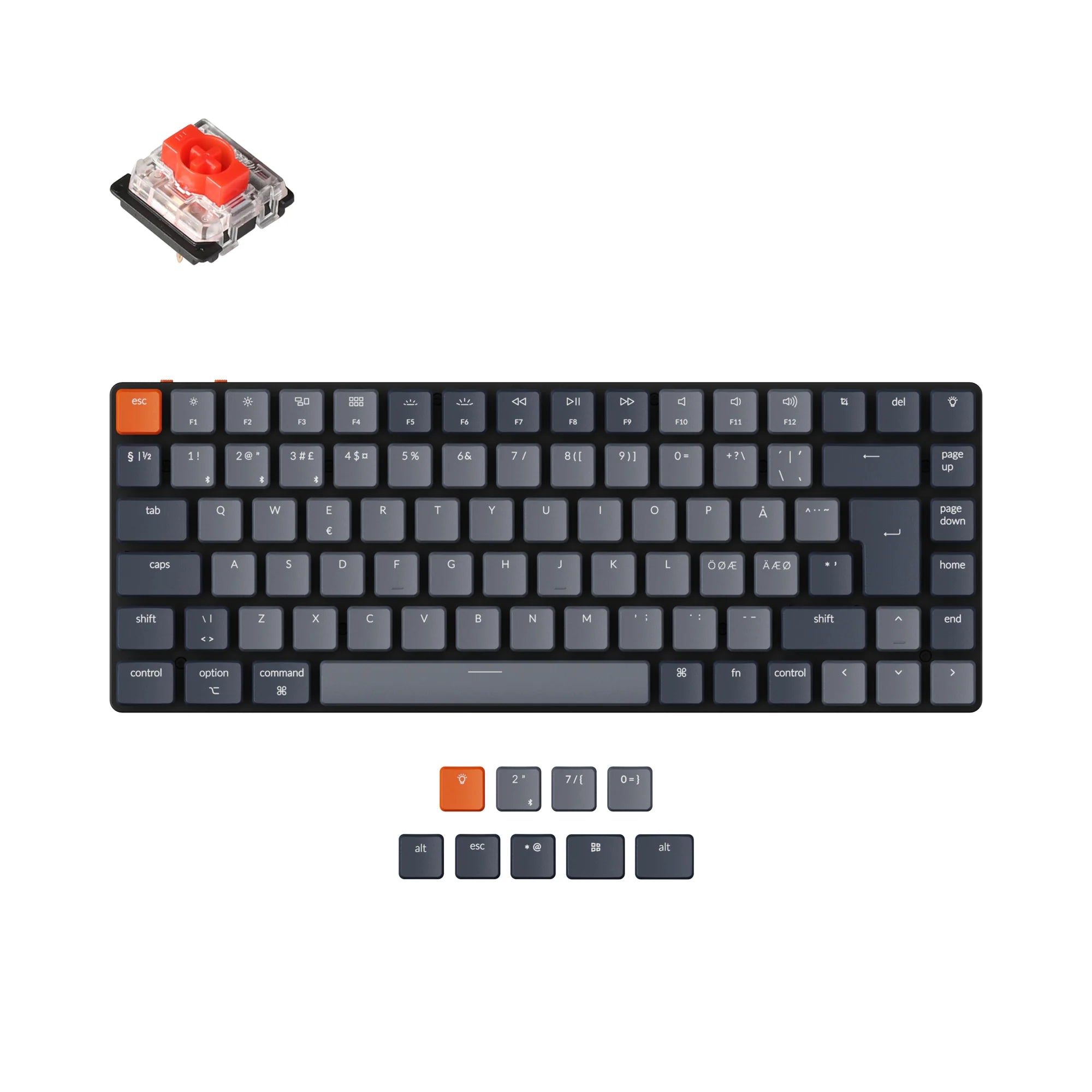 Keychron K3 Ultra-slim Wireless Mechanical Keyboard (Nordic ISO Layout) -