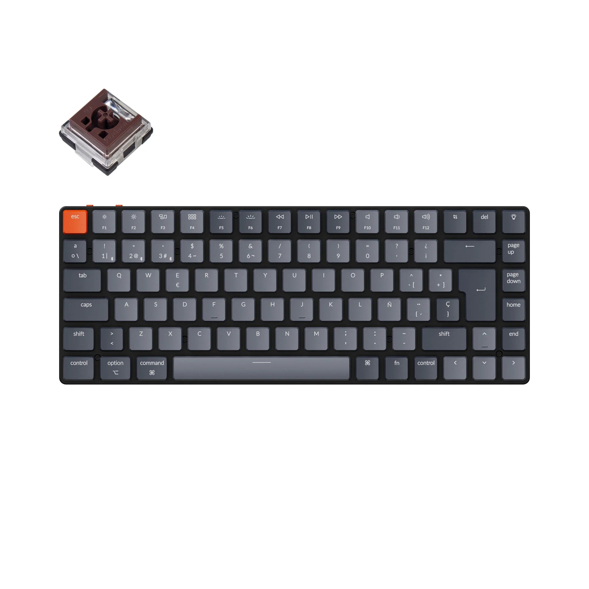 Keychron K3 Ultra-slim Wireless Mechanical Keyboard (Spanish ISO Layout) - - View 3