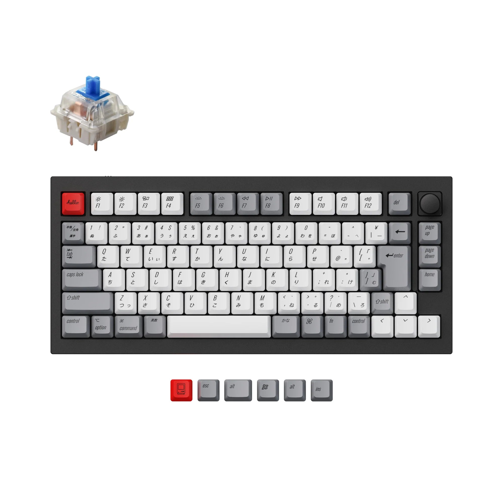 Keychron Q1 QMK Custom Mechanical Keyboard (Japan JIS Layout) - View 2
