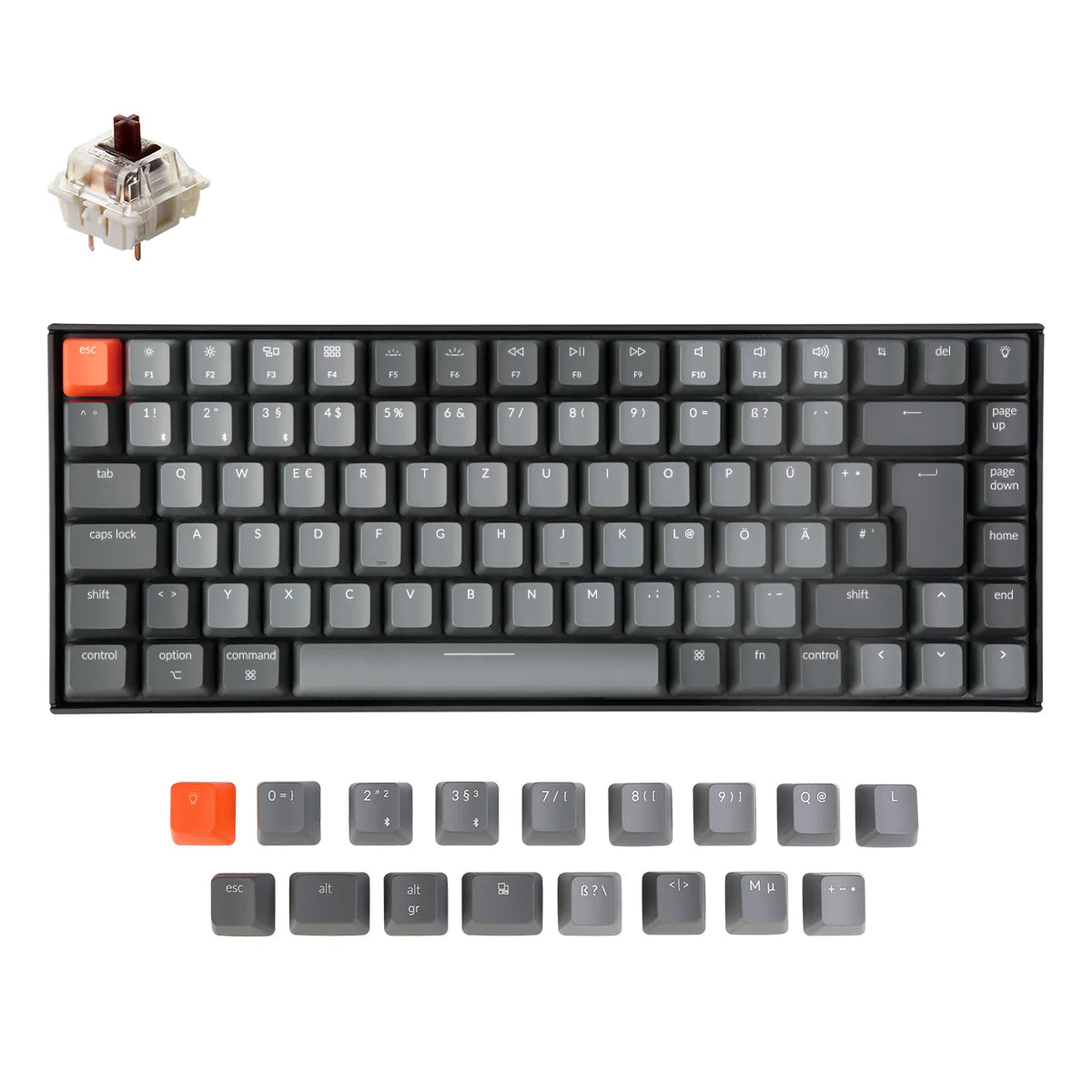 Keychron K2 Wireless Mechanical Keyboard (German ISO-DE Layout) - Version 2 - View 3
