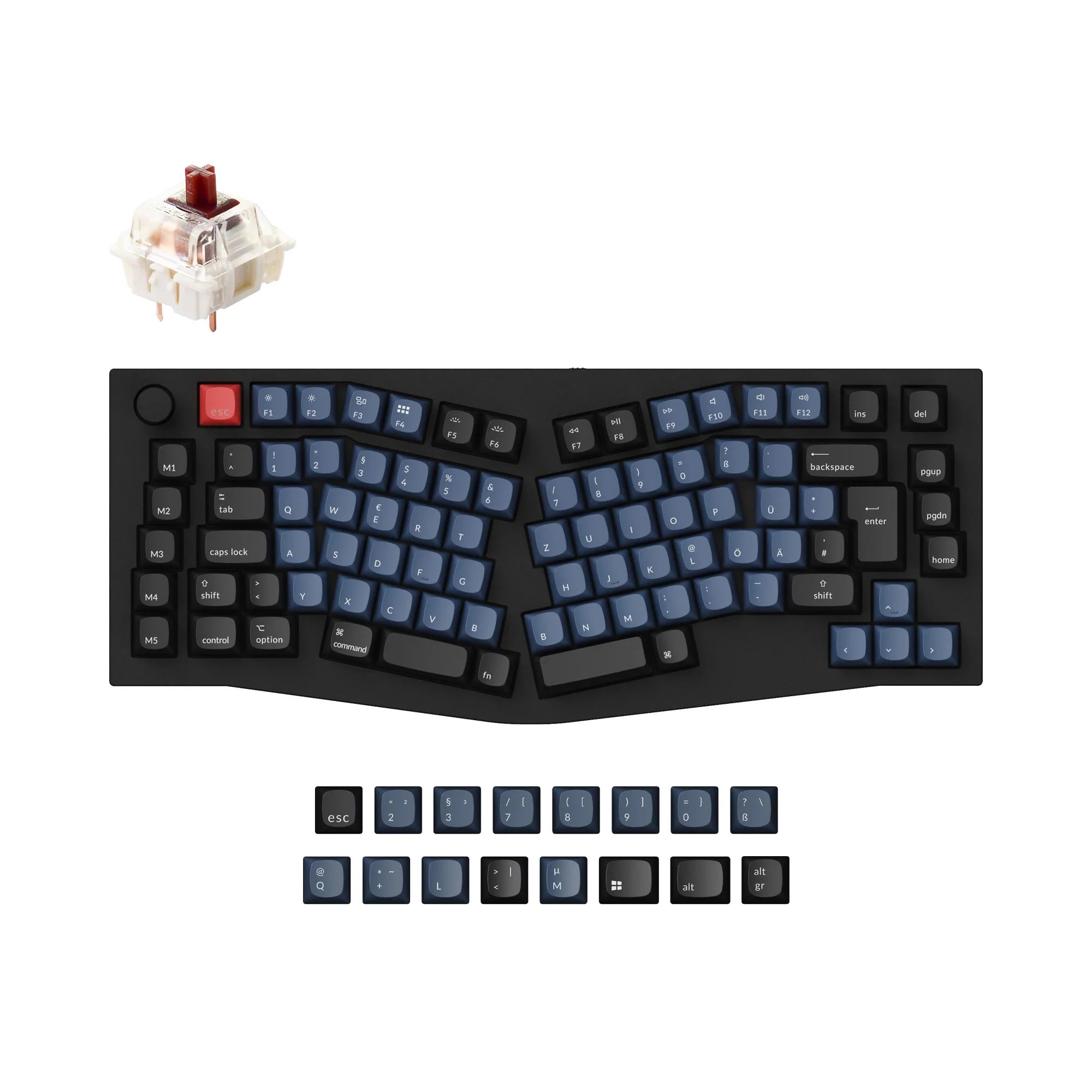 Keychron Q10 (Alice Layout) QMK Custom Mechanical Keyboard ISO Layout Collection - View 2