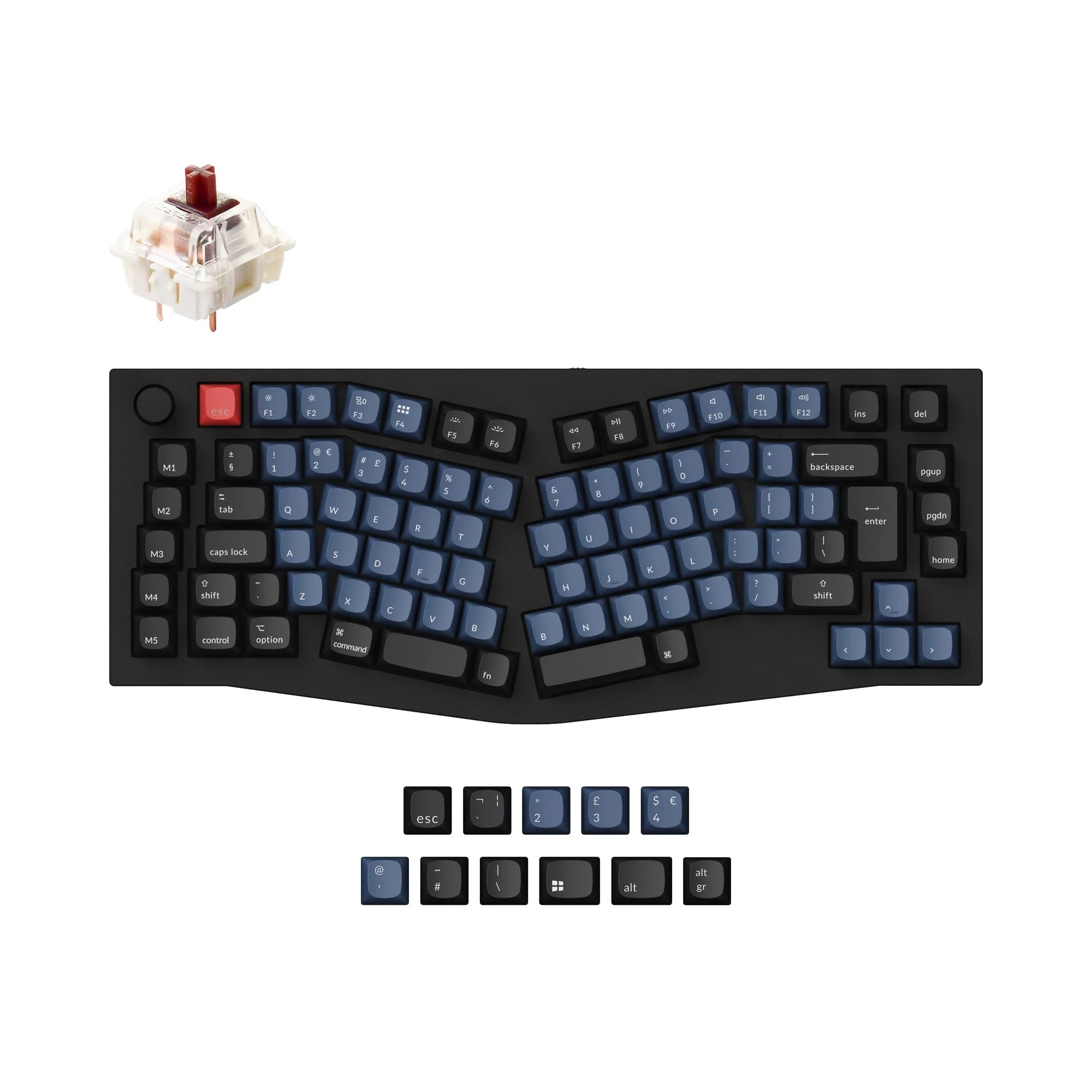Keychron Q10 (Alice Layout) QMK Custom Mechanical Keyboard ISO Layout Collection - View 4