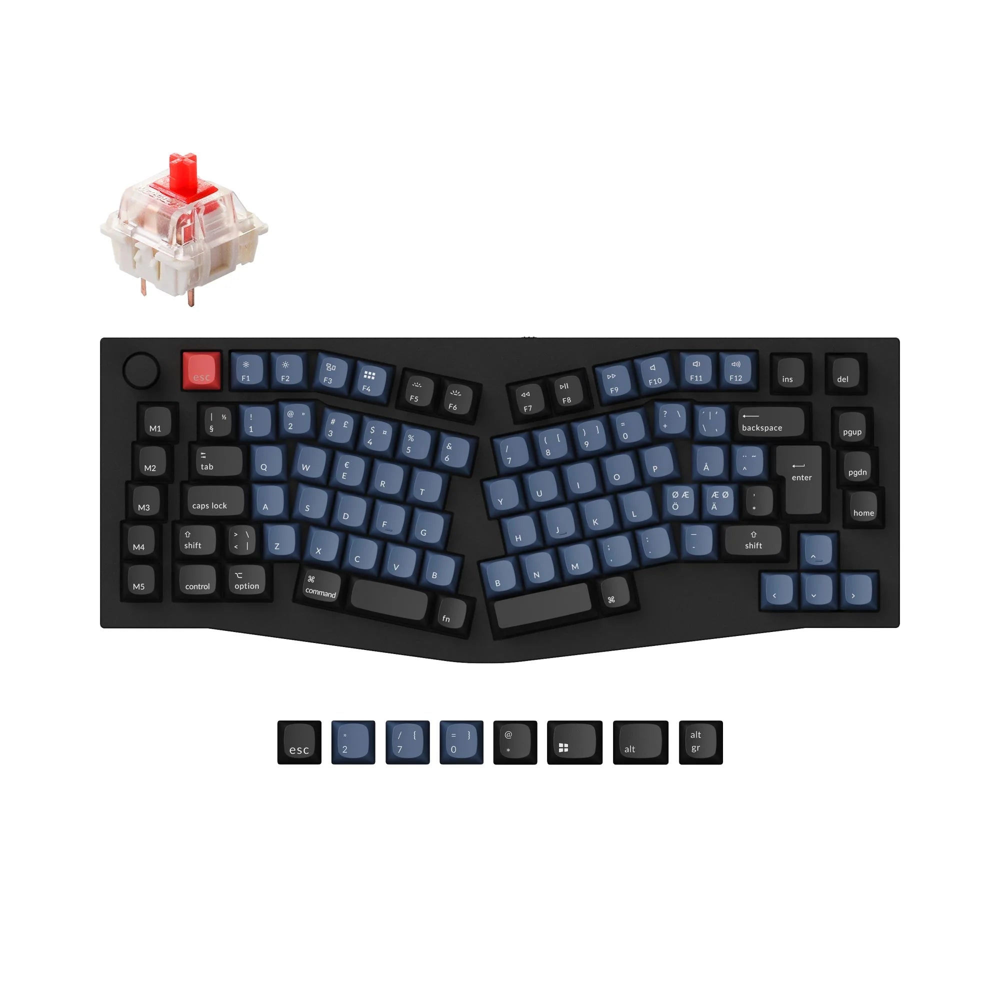 Keychron Q10 (Alice Layout) QMK Custom Mechanical Keyboard ISO Layout Collection - View 5