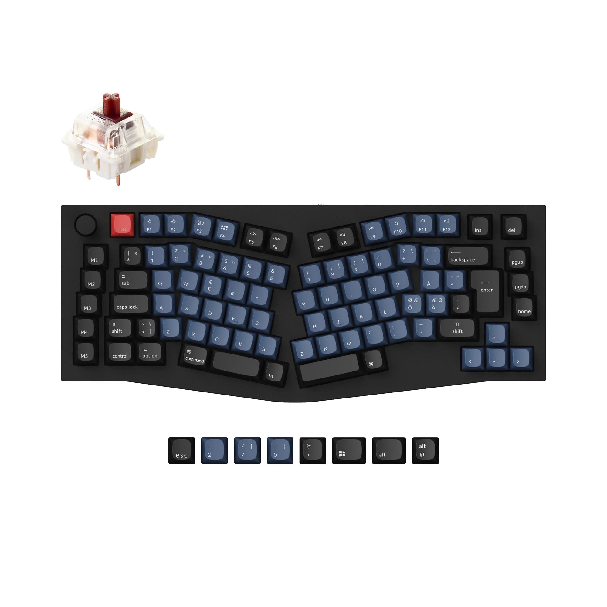 Keychron Q10 (Alice Layout) QMK Custom Mechanical Keyboard ISO Layout Collection - View 6