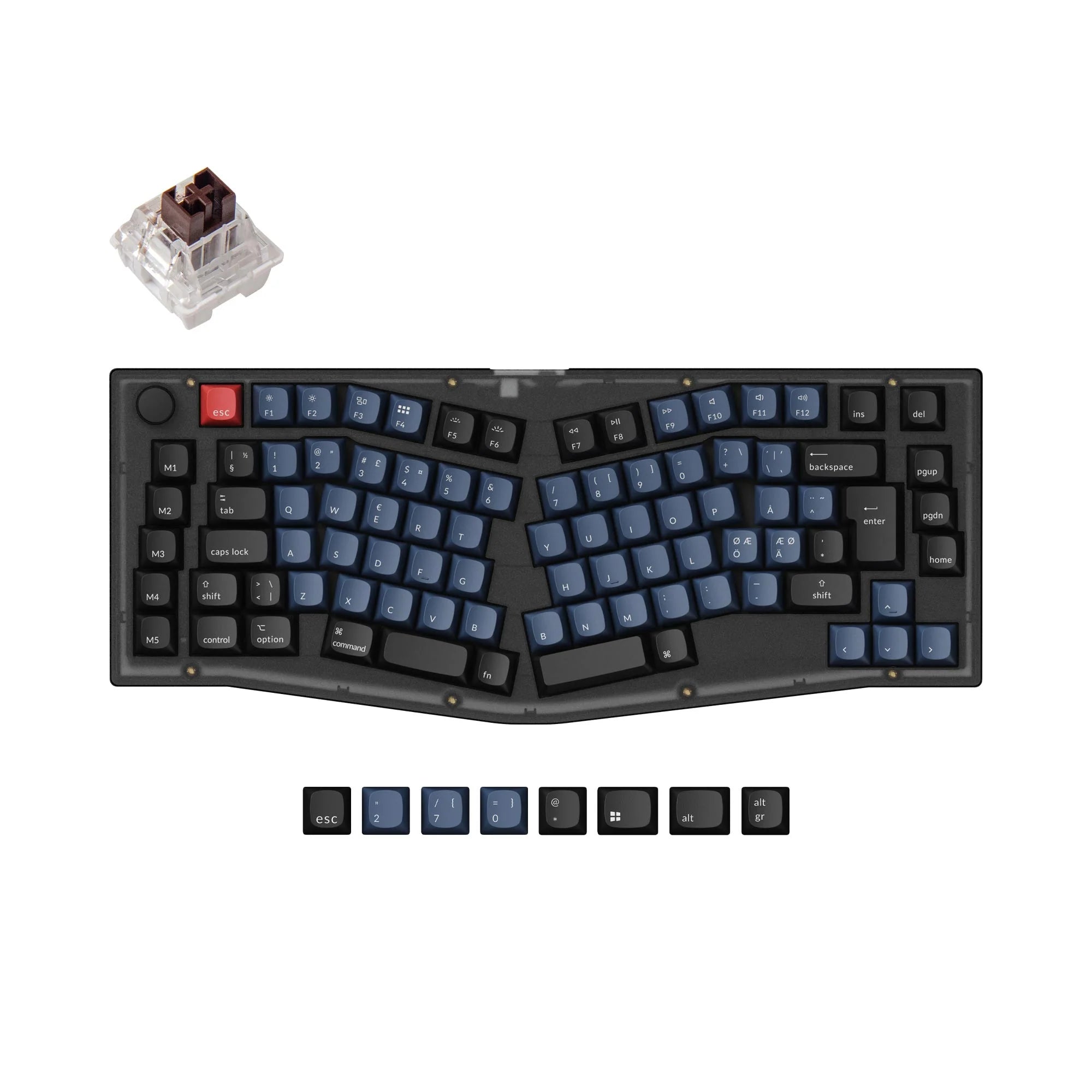 Keychron V10 (Alice Layout) QMK Custom Mechanical Keyboard ISO Layout Collection - View 2