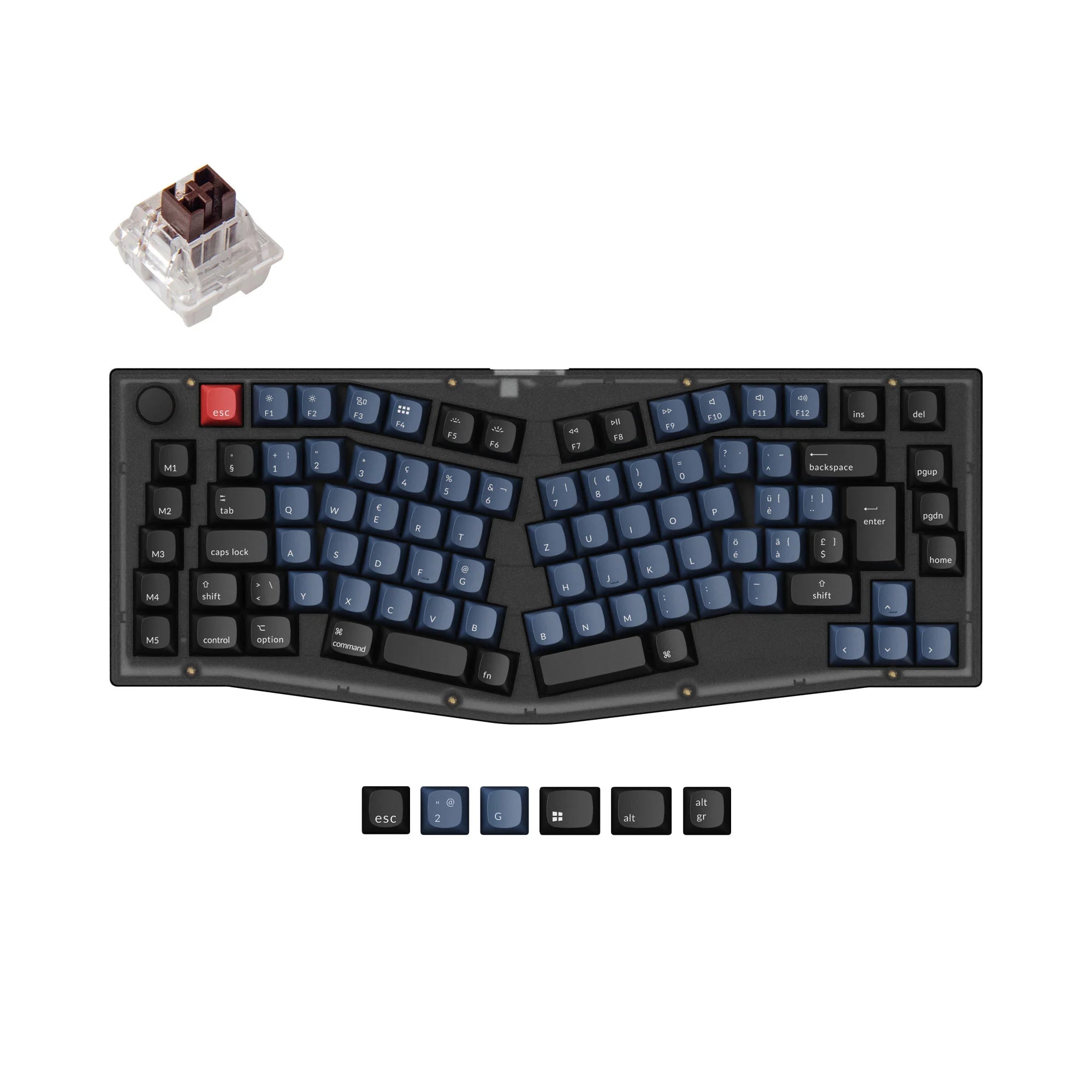 Keychron V10 (Alice Layout) QMK Custom Mechanical Keyboard ISO Layout Collection - View 4