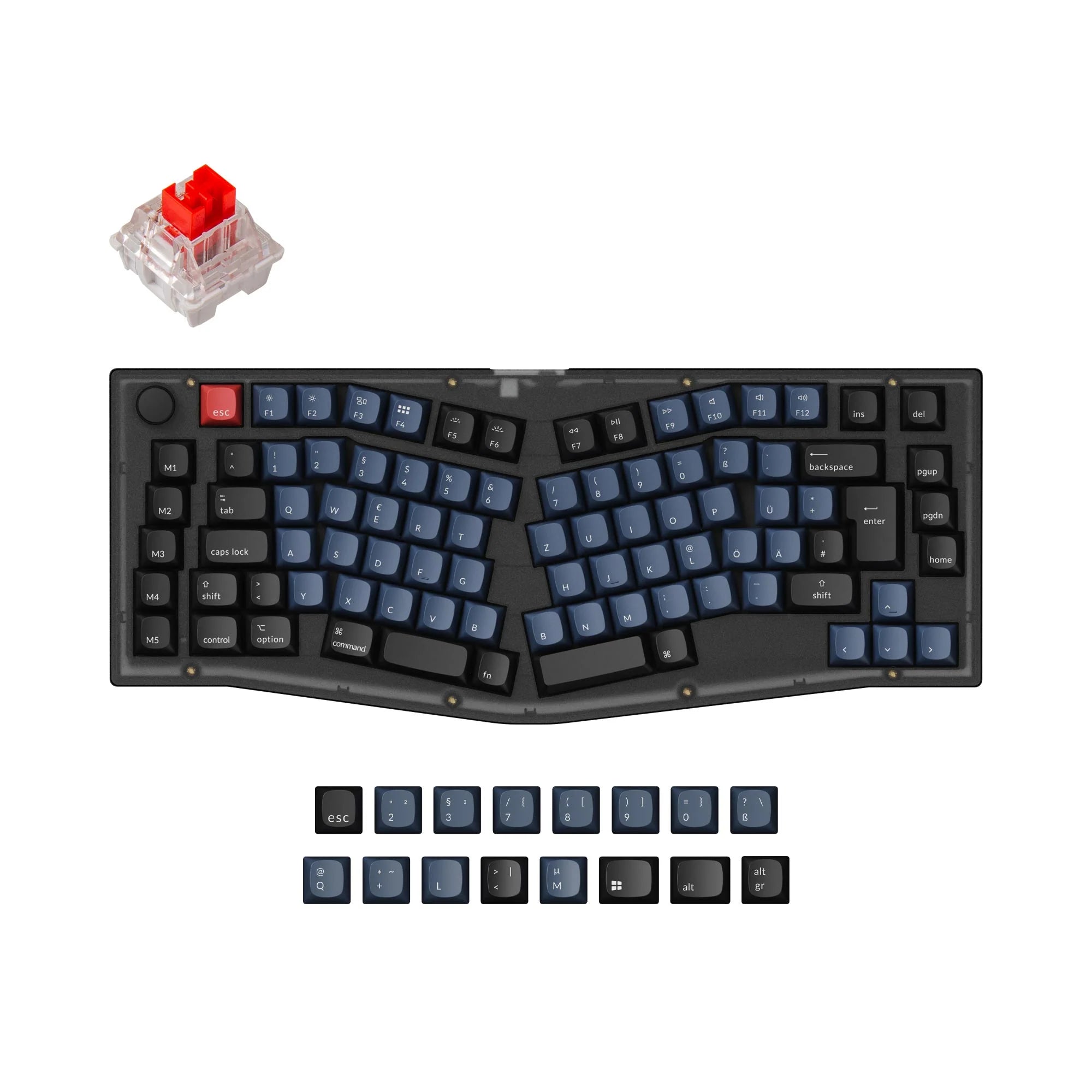 Keychron V10 (Alice Layout) QMK Custom Mechanical Keyboard ISO Layout Collection - View 5
